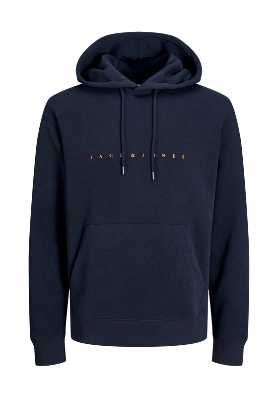 JACK & JONES Star jj sweat hood regular fit, heren hoodie katoenmengsel met capuchon, blauw blauw JACK & JONES Star jj sweat hood regular fit, heren hoodie katoenmengsel met capuchon, blauw blauw