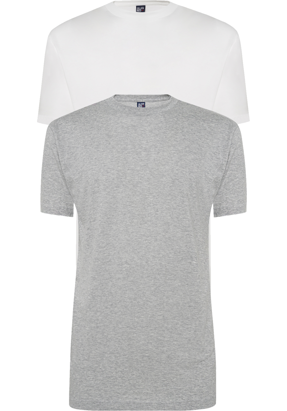 1-8052447527505-alan_red-virginia-wit_grijs_HR ALAN RED T-shirts Virginia (2-pack), O-hals, wit en grijs melange