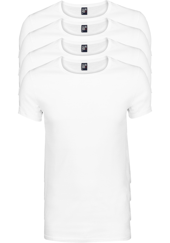 ALAN RED T-shirts James (4-pack), diepe O-hals, wit ALAN RED T-shirts James (4-pack), diepe O-hals, wit