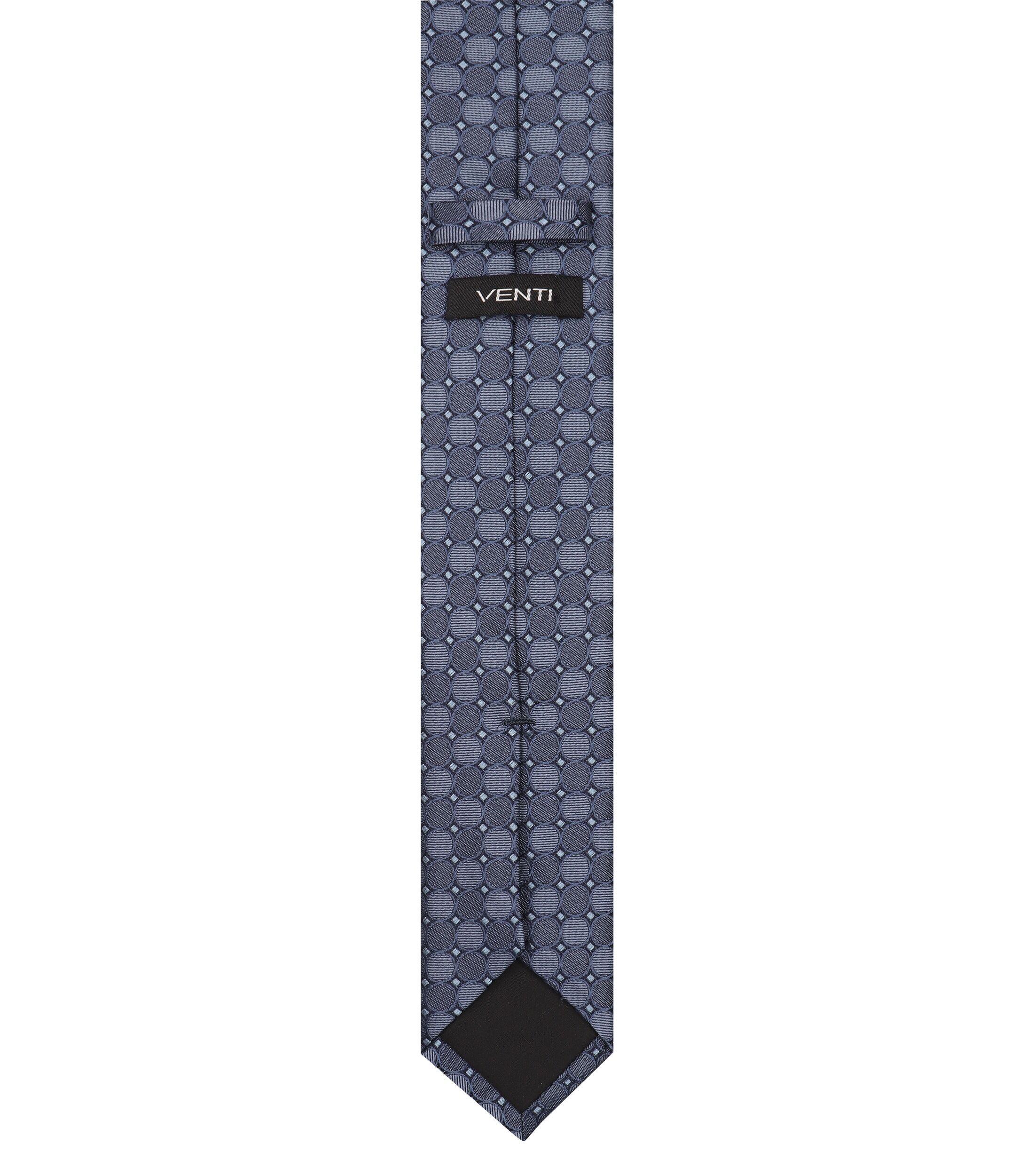 VENTI stropdas, donkerblauw, grijs dessin