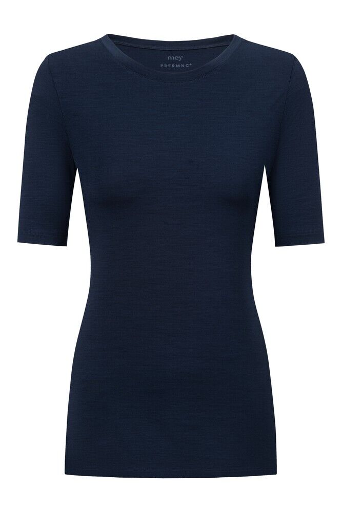 Mey dames T-shirt Prfrmnc+, thermo T-shirt korte mouw met O-hals donkerblauw