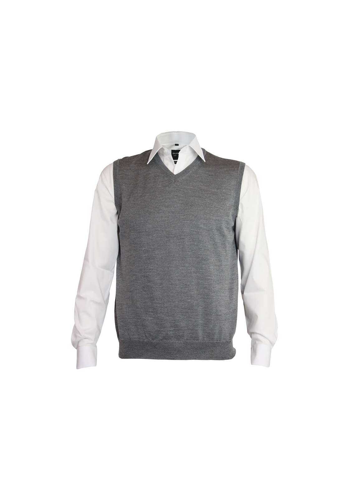 heren_spencer_grijs_olymp OLYMP modern fit spencer wol, V-hals, grijs