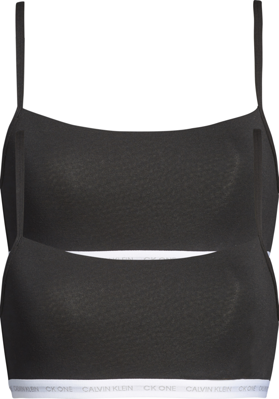 Calvin Klein dames ONE Cotton bralette (2-pack), ongevoerd, zwart Calvin Klein dames ONE Cotton bralette (2-pack), ongevoerd, zwart