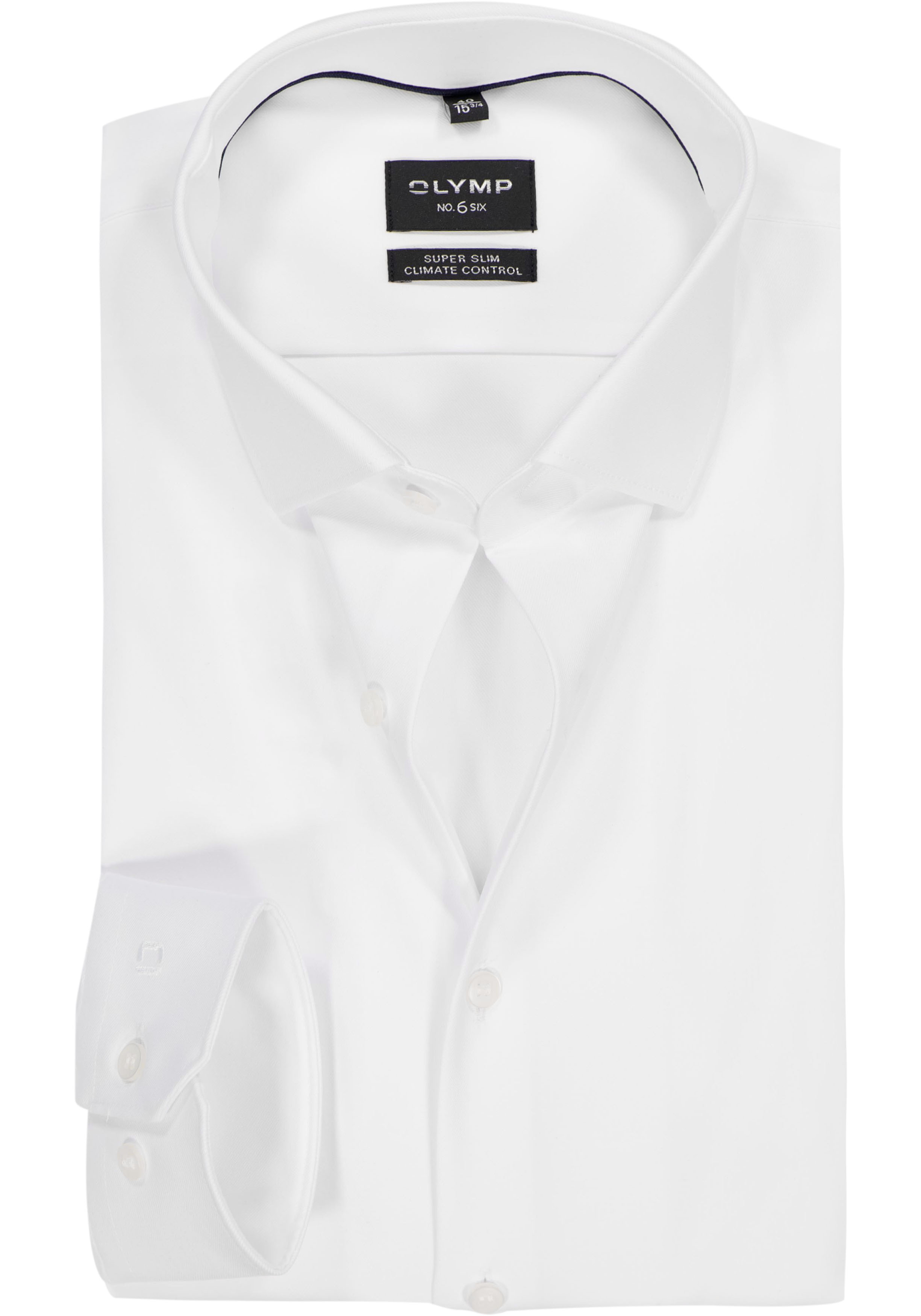 OLYMP 24/7 No. 6 Six super slim fit overhemd, wit