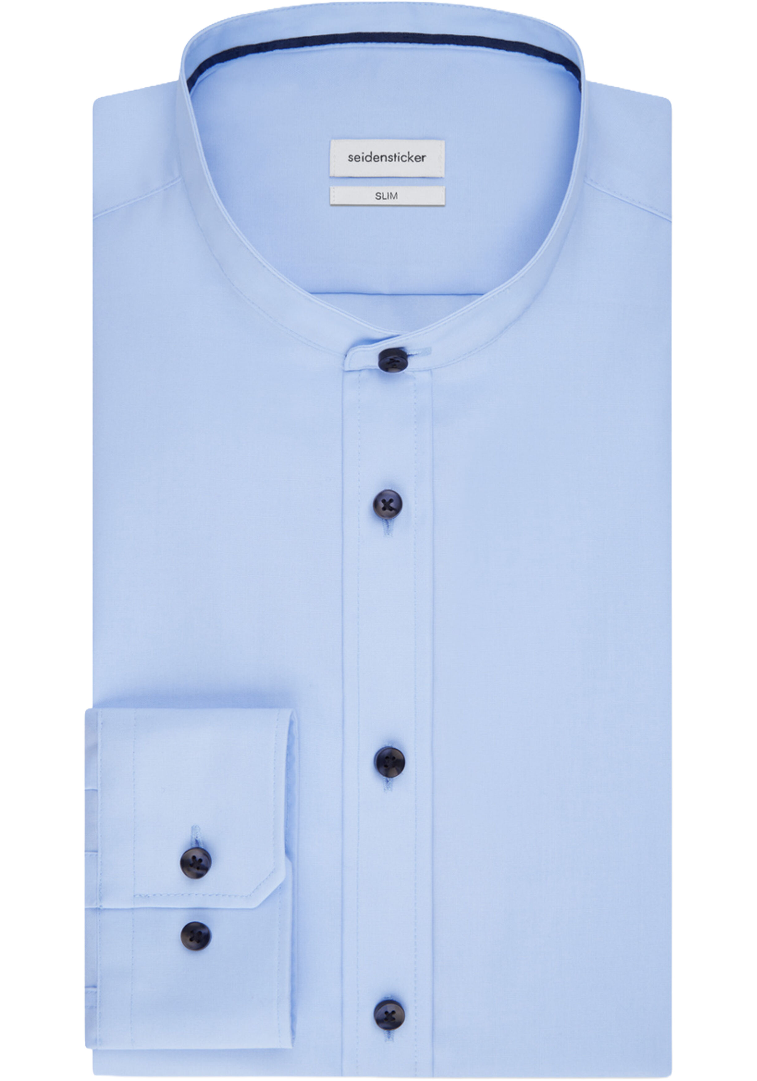 Seidensticker slim fit overhemd, popeline, blauw