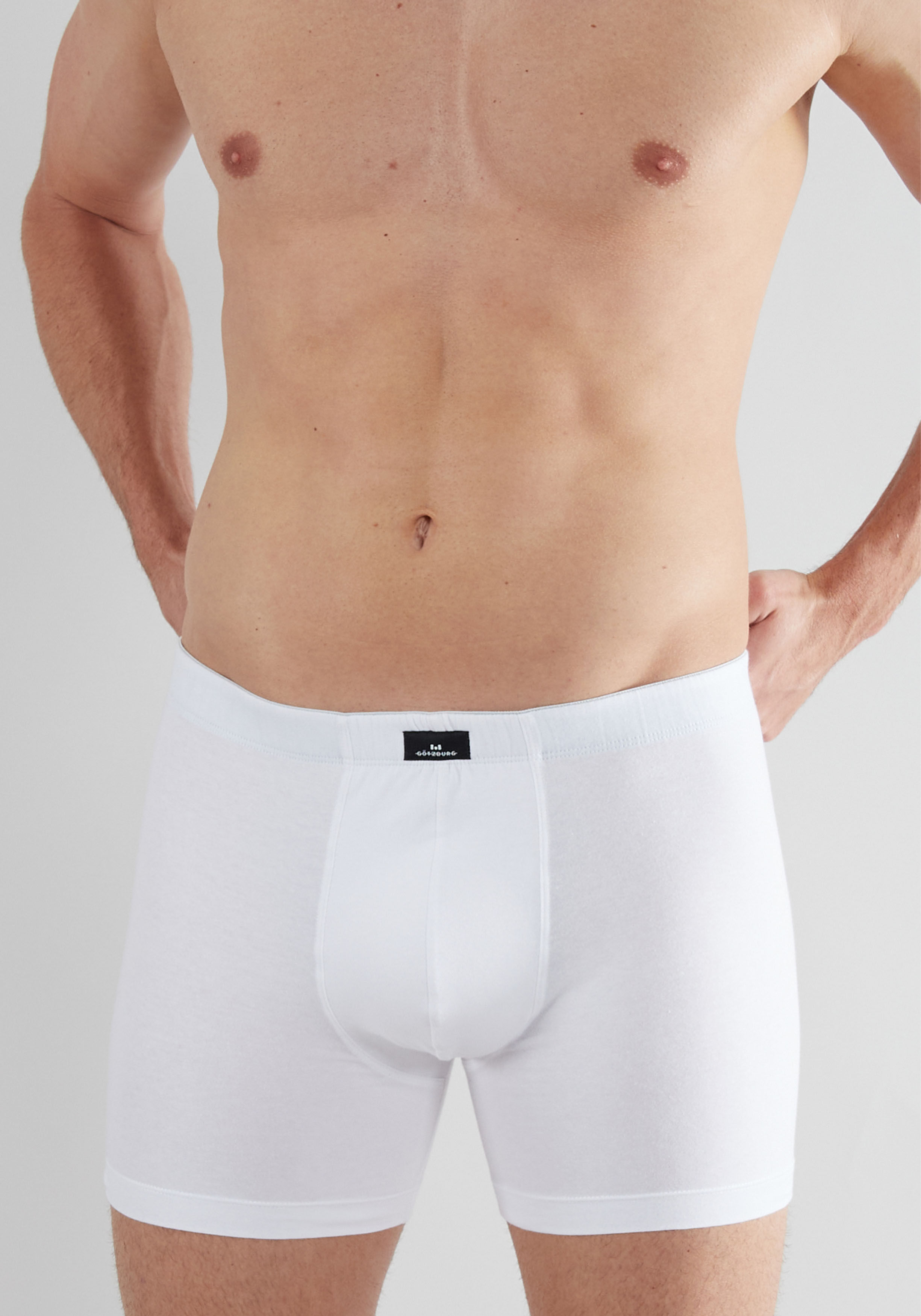 Gotzburg heren boxer normale lengte (1-pack), wit