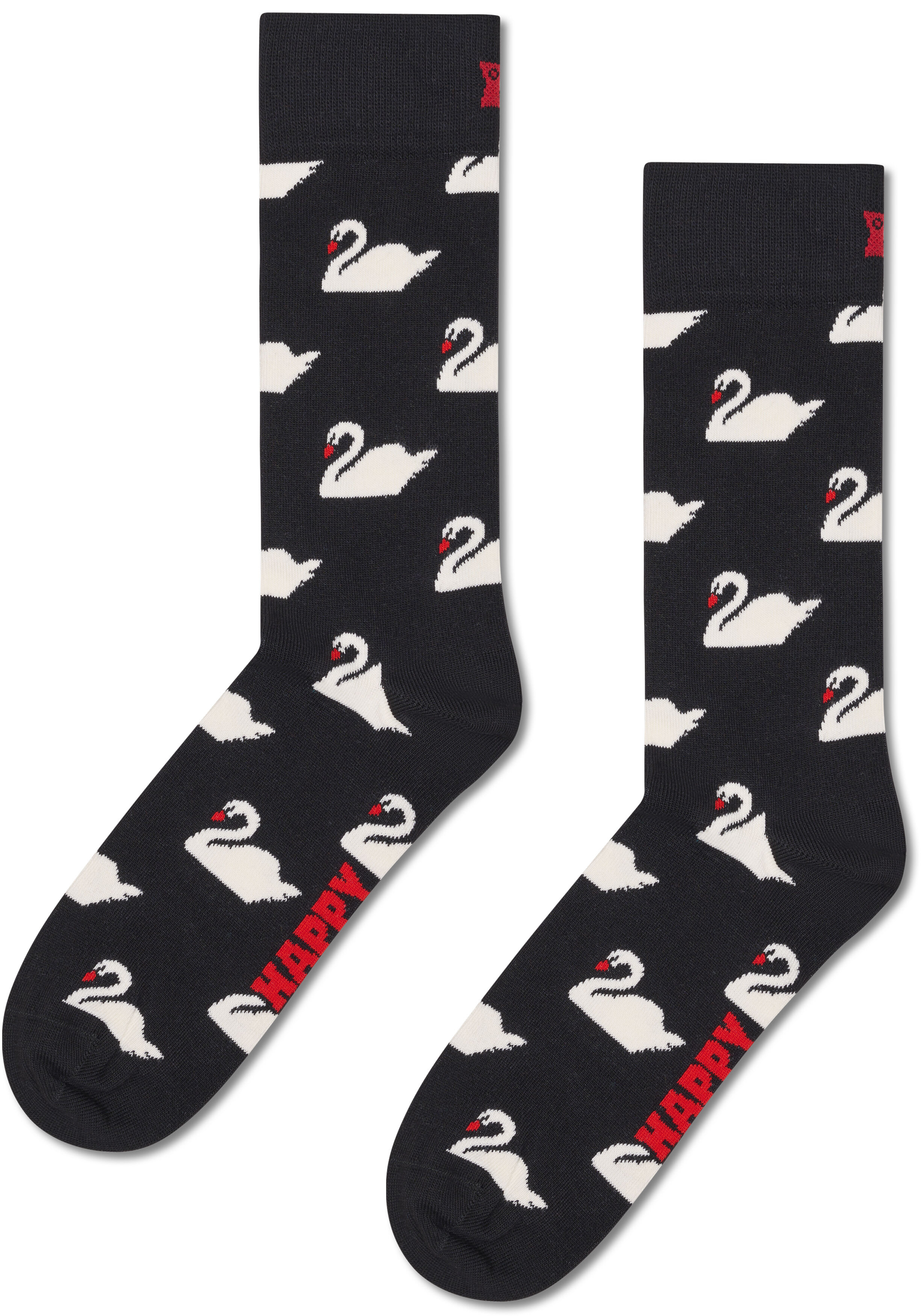Happy Socks Swan Socks Gift Set (2-pack), unisex sokken in cadeauverpakking, roze