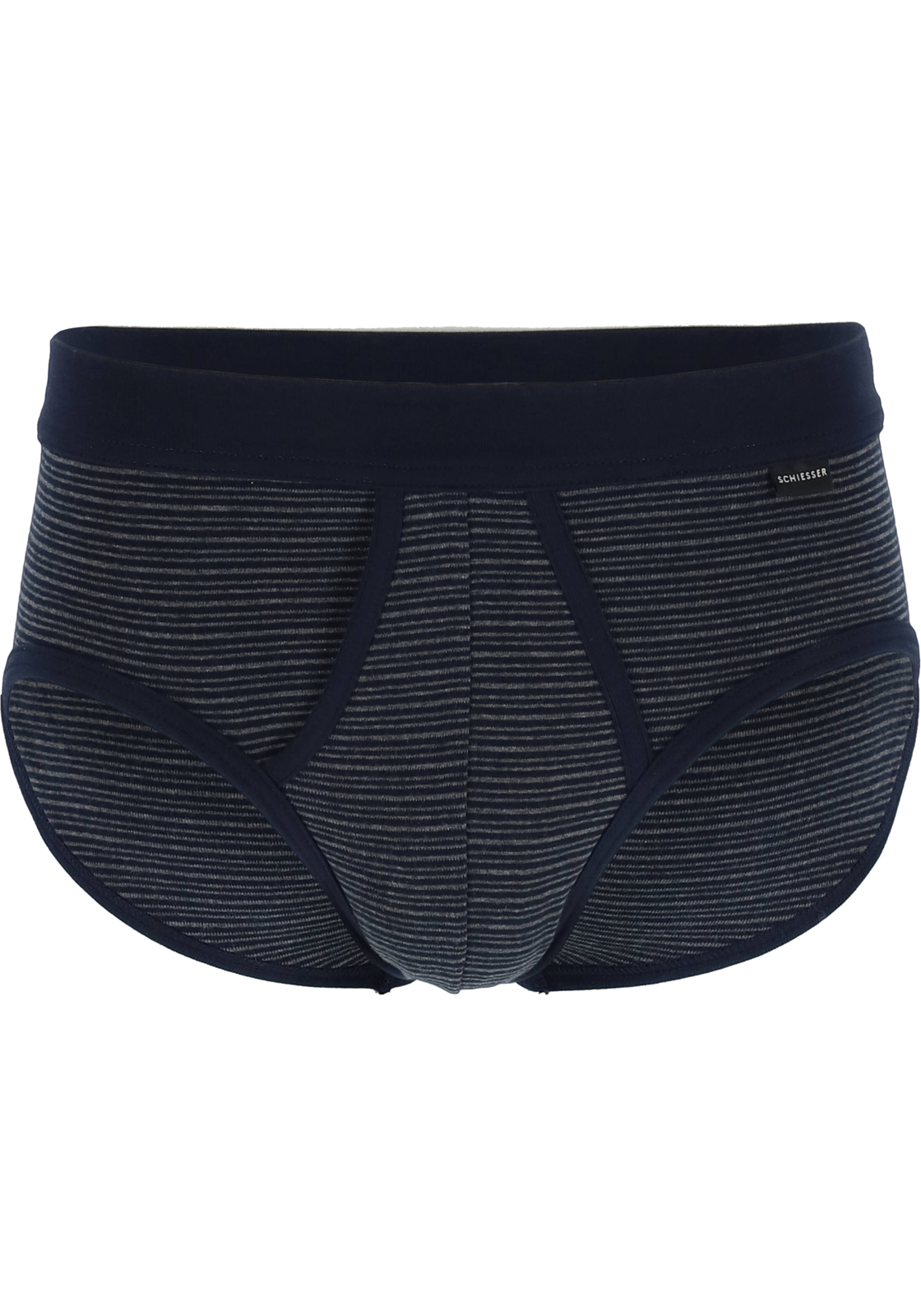 2-4007065656582-schiesser-SCHIESSER_172690803_SL_2P_blauw_2foto_HR SCHIESSER Original Classics sportslips (2-pack), Feinripp met gulp, donkerblauw gestreept