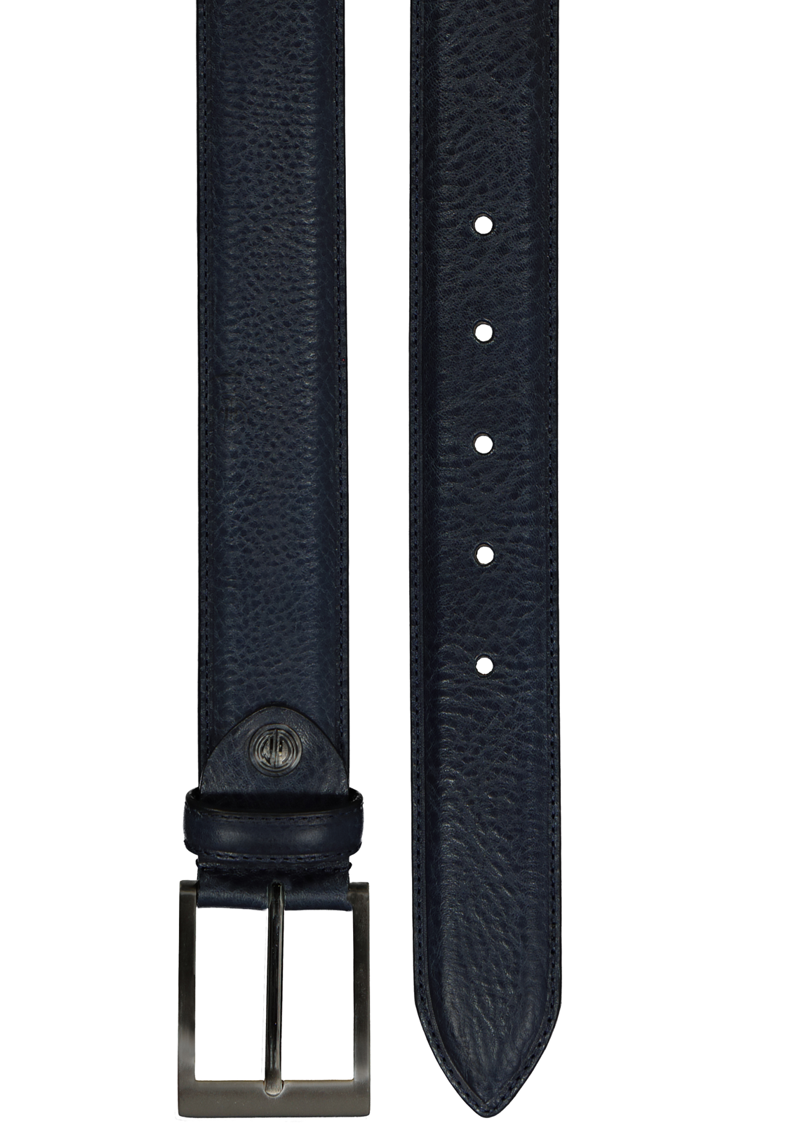 1-4032057077052_riemen__HR LINDENMANN leren heren riem, marine blauw