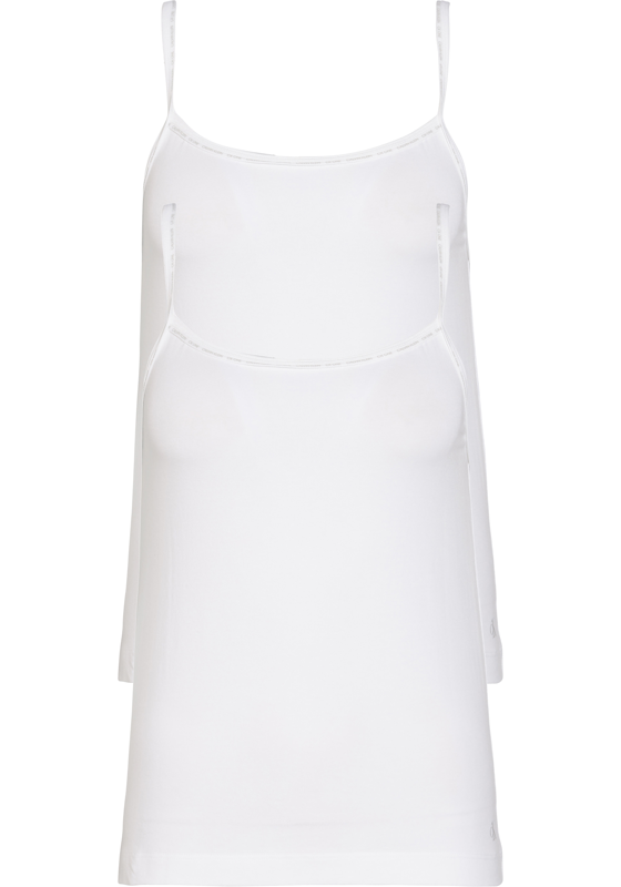 Calvin Klein dames ONE Cotton spaghetti tops (2-pack), wit Calvin Klein dames ONE Cotton spaghetti tops (2-pack), wit