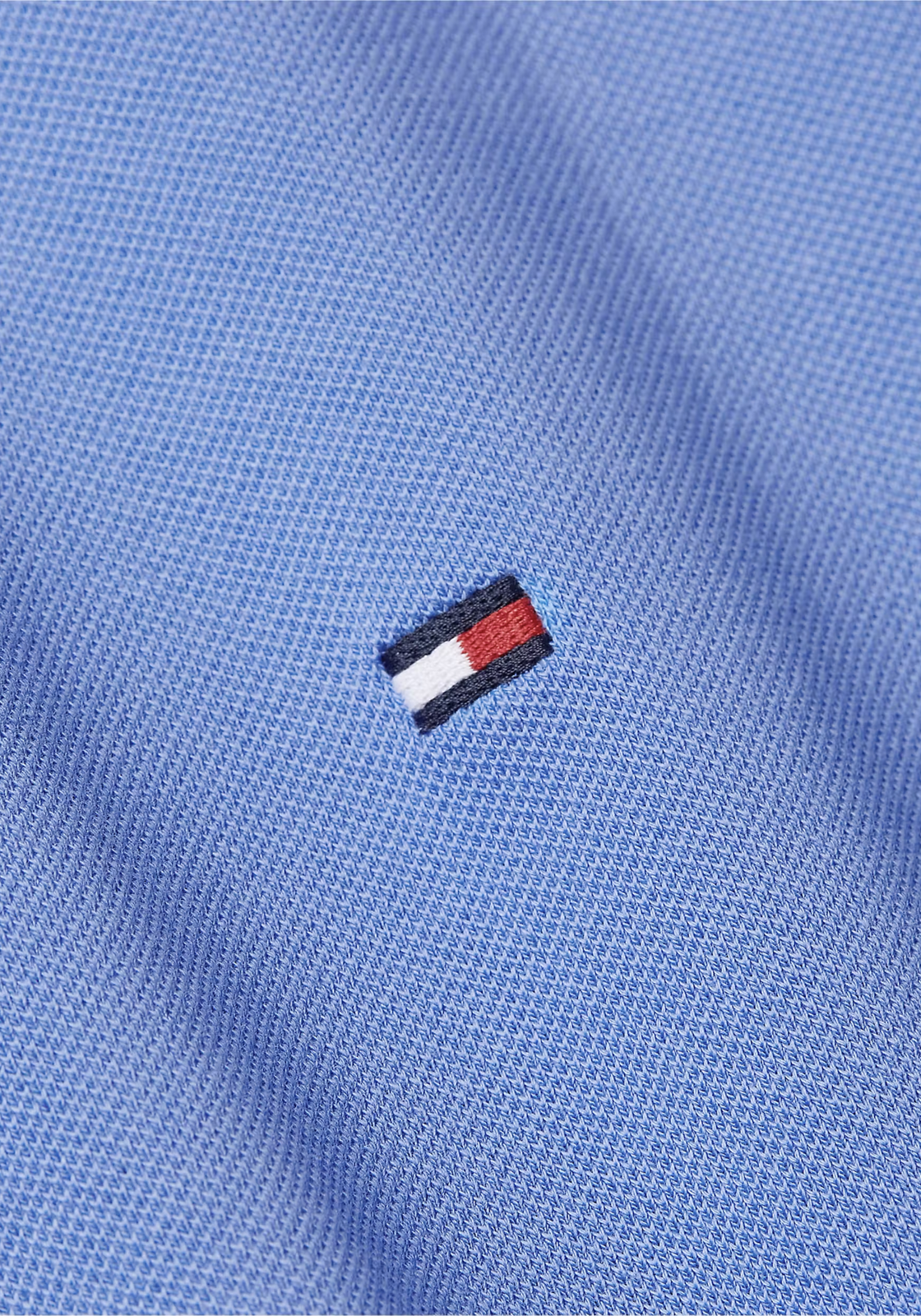 Tommy Hilfiger 1985 Slim Polo, heren poloshirt, middenblauw Tommy Hilfiger 1985 Slim Polo, heren poloshirt, middenblauw