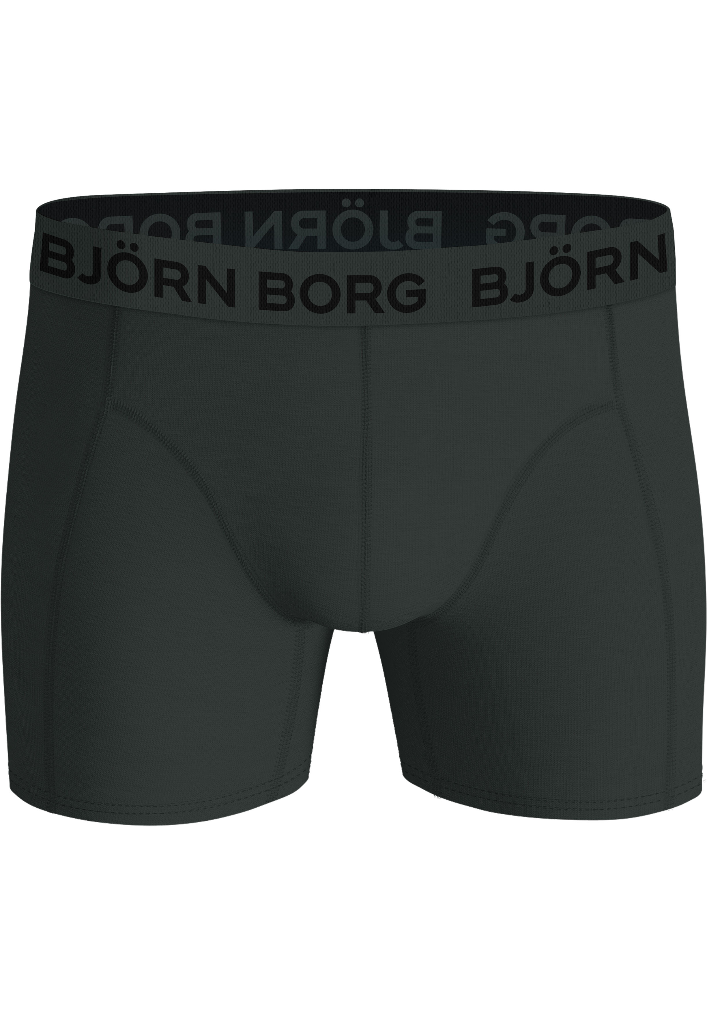 Bjorn Borg Cotton Stretch boxers, heren boxers normale lengte (3-pack), blauw, oranje, groen