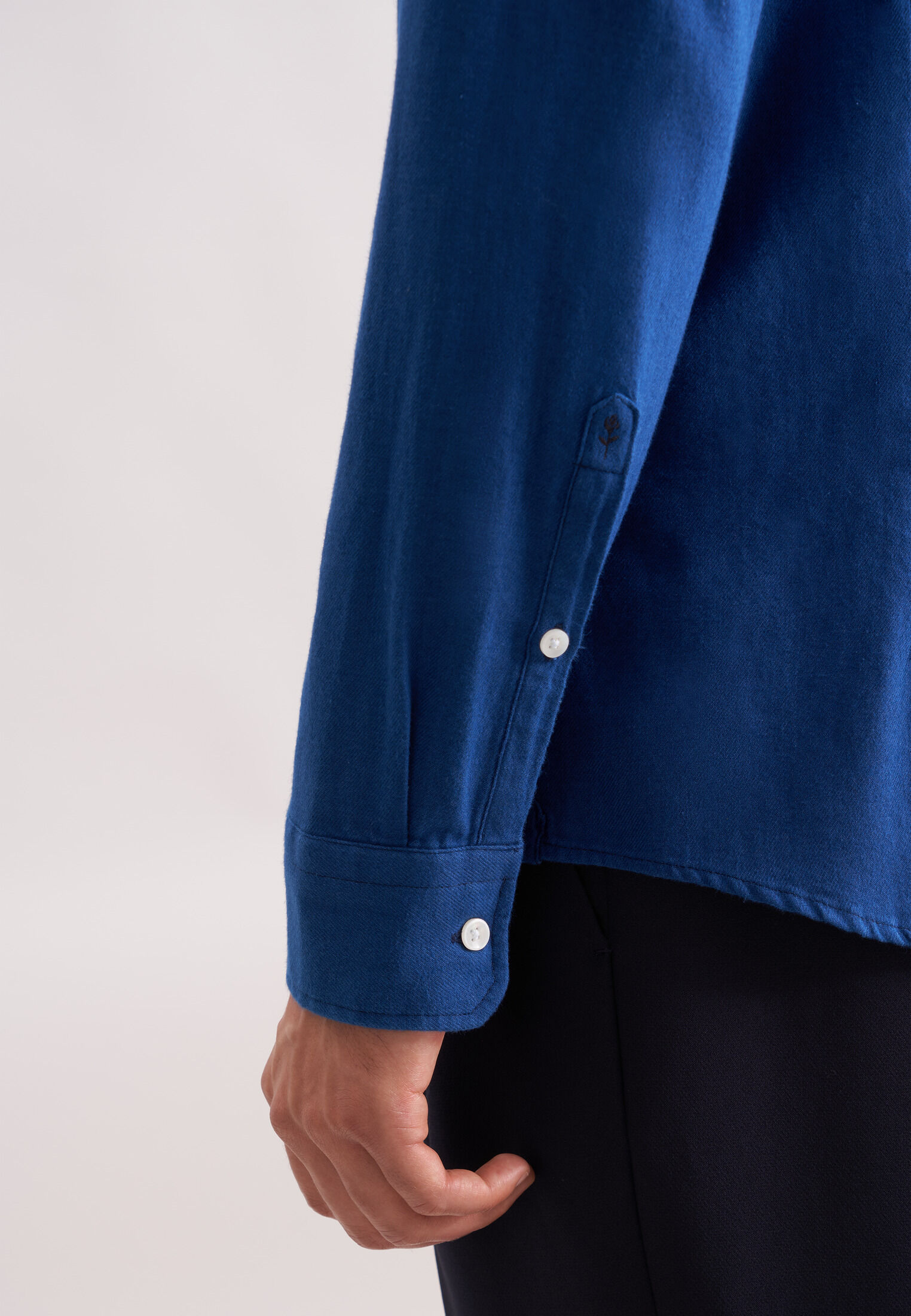 Seidensticker slim fit overhemd, popeline, blauw