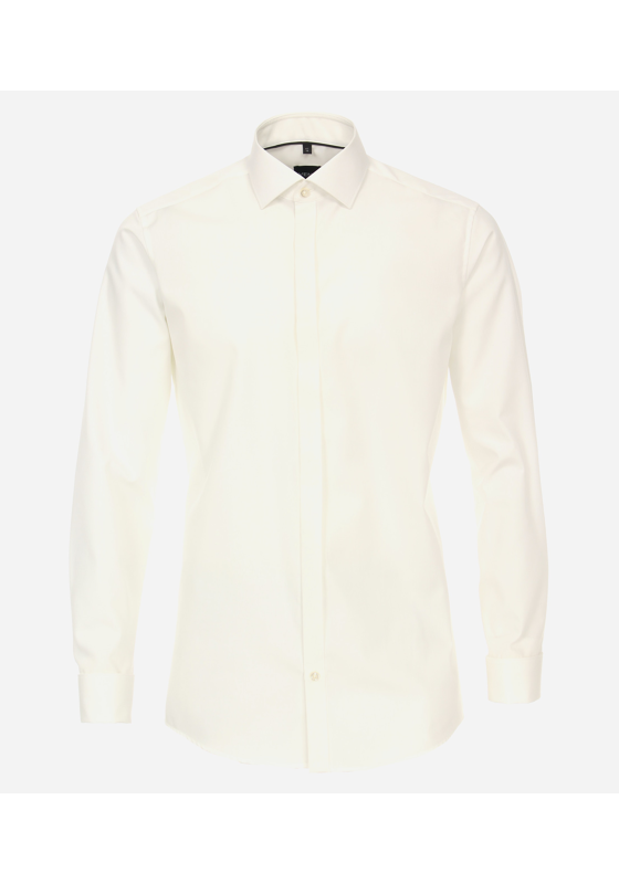 VENTI modern fit smoking overhemd, dubbele manchet en Kent kraag, popeline, beige VENTI modern fit smoking overhemd, dubbele manchet en Kent kraag, popeline, beige