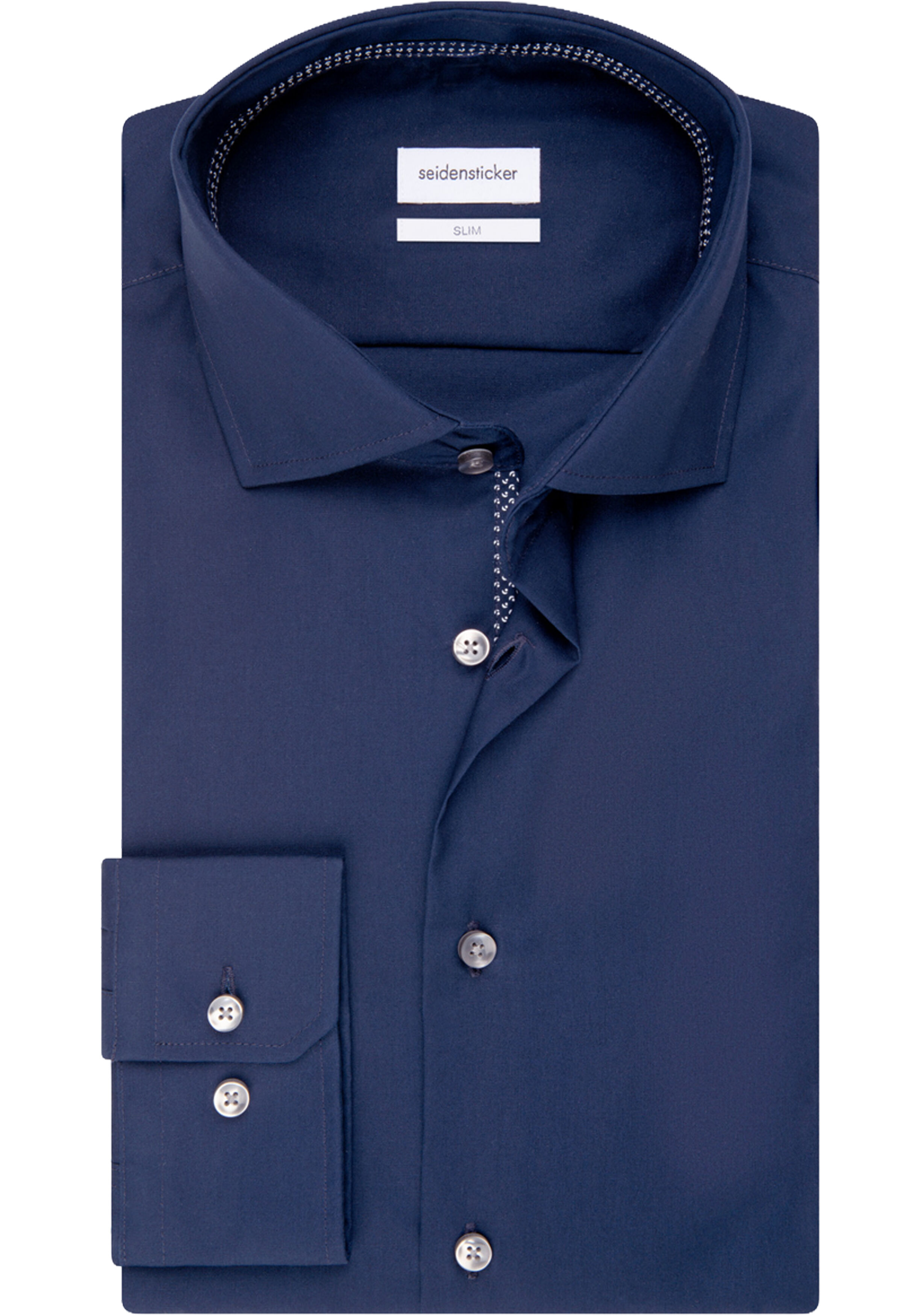 Seidensticker slim fit overhemd, popeline, blauw