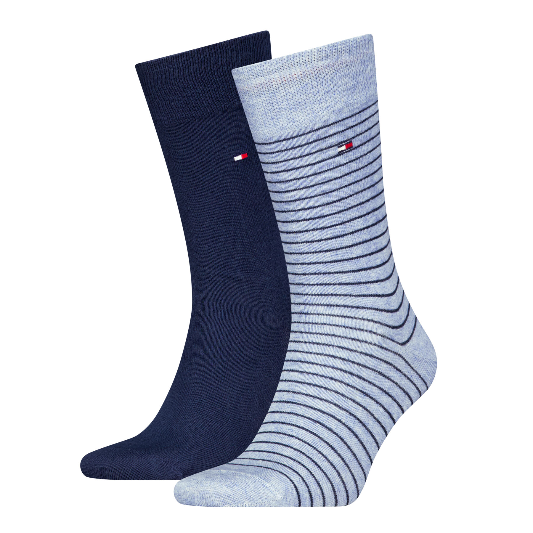 Tommy Hilfiger Small Stripe Sock (2-pack), heren sokken, blauw gestreept