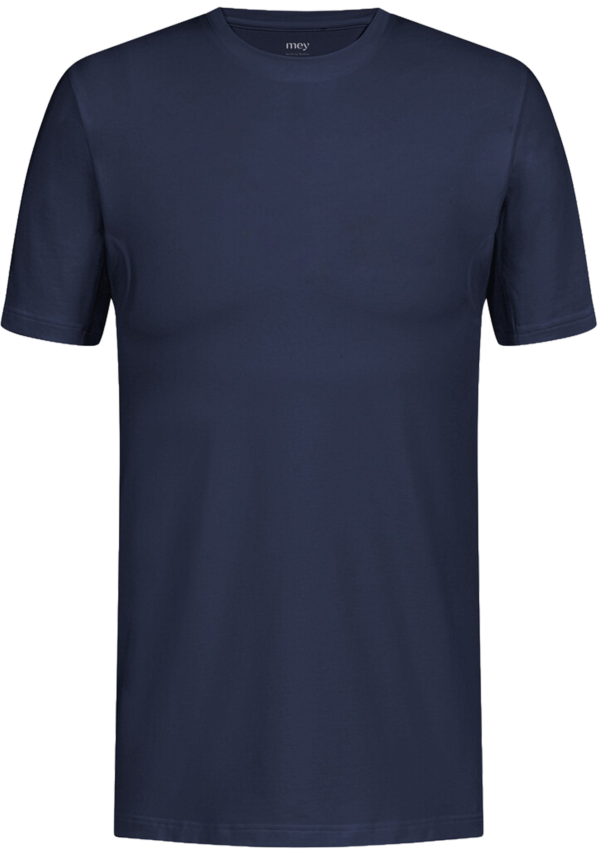 Mey heren T-shirt Business Class Premium, T-shirt korte mouw met O-hals, donkerblauw