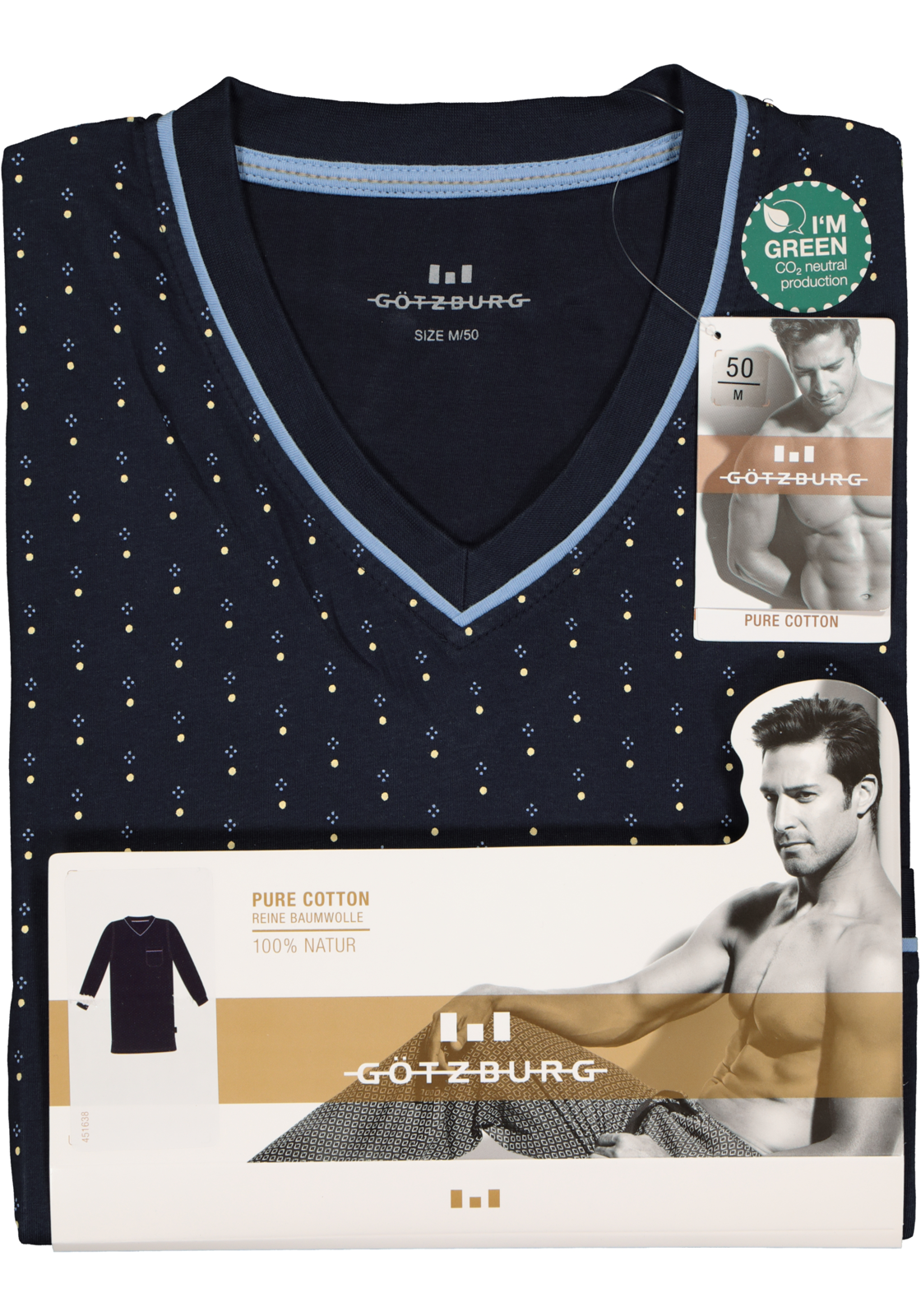 6-4046005820669_pyjama_HR Gotzburg heren nachthemd, blauw met lichtblauw en wit dessin