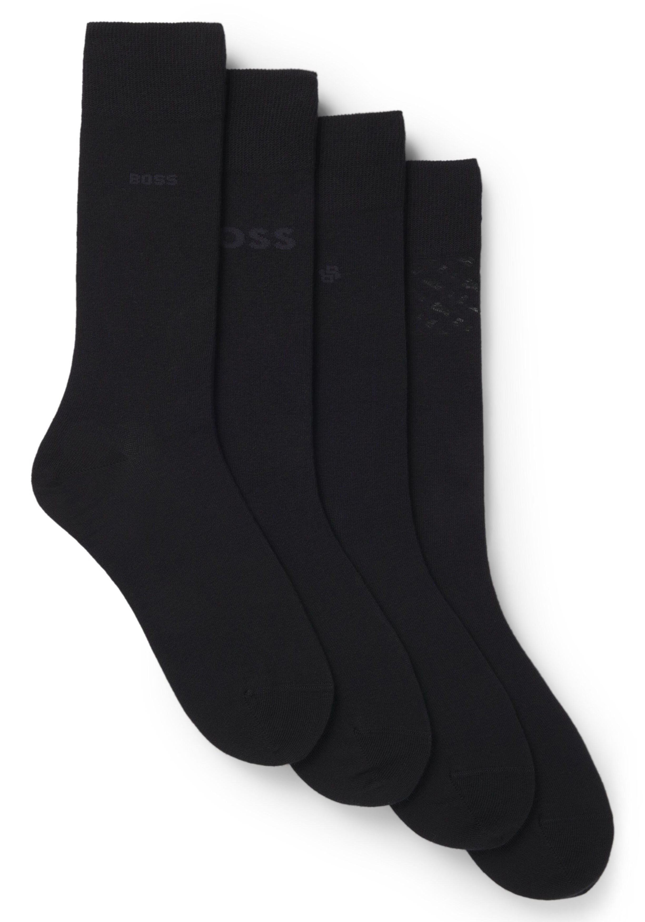 BOSS cadeauset herensokken (4-pack), zwart met verschillende dessins