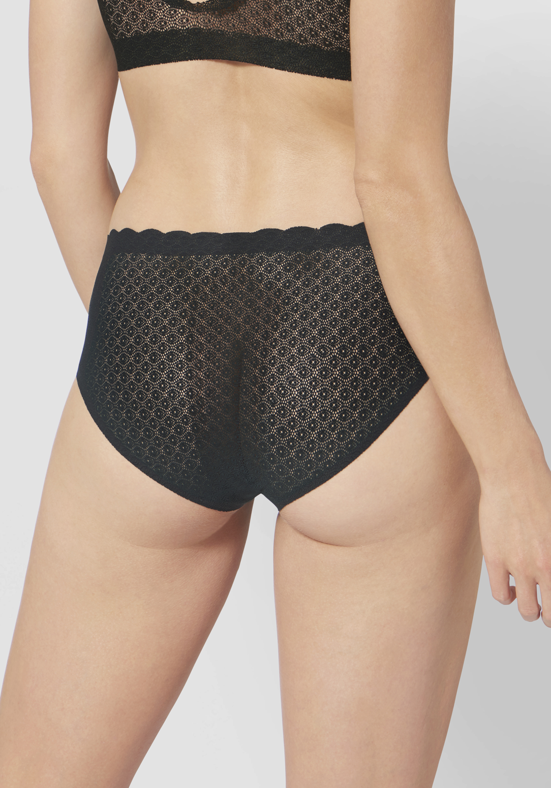 4-7613113423593-sloggi-zero-feel-lace-high-waist-brief-1p_HR Sloggi Women ZERO Feel Lace High Waist Brief, hoge dames slip kant, zwart