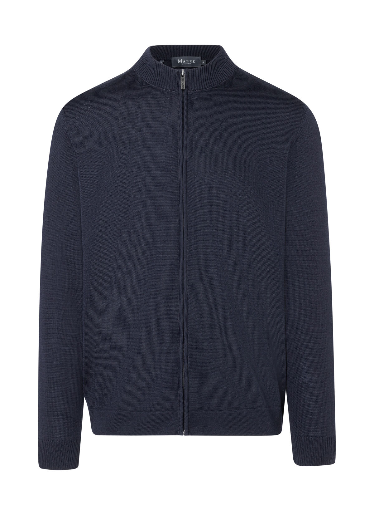 MAERZ Regular Fit heren vest met rits wol, navy blauw