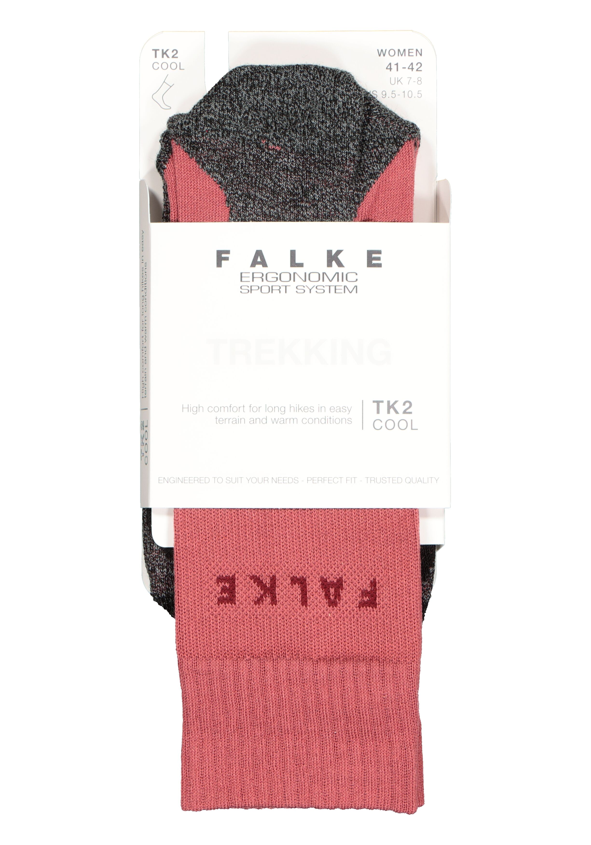 FALKE TK2 Cool dames wandelsokken, licht roze (berry mix)