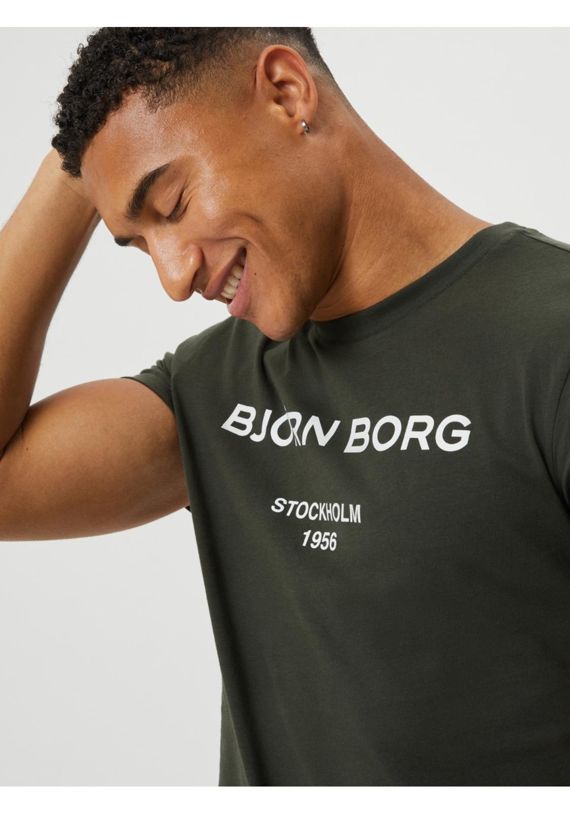 image_5_10001627_GN002_4 Bjorn Borg logo T-shirt, donkergroen