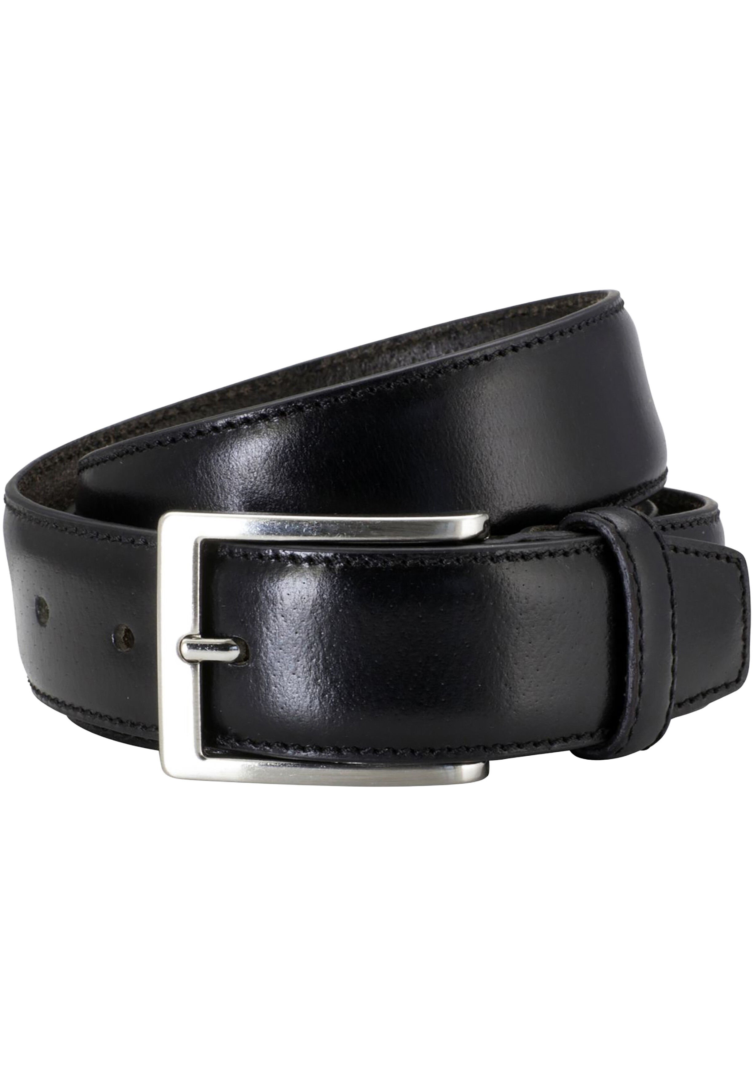 LINDENMANN leren heren riem, zwart