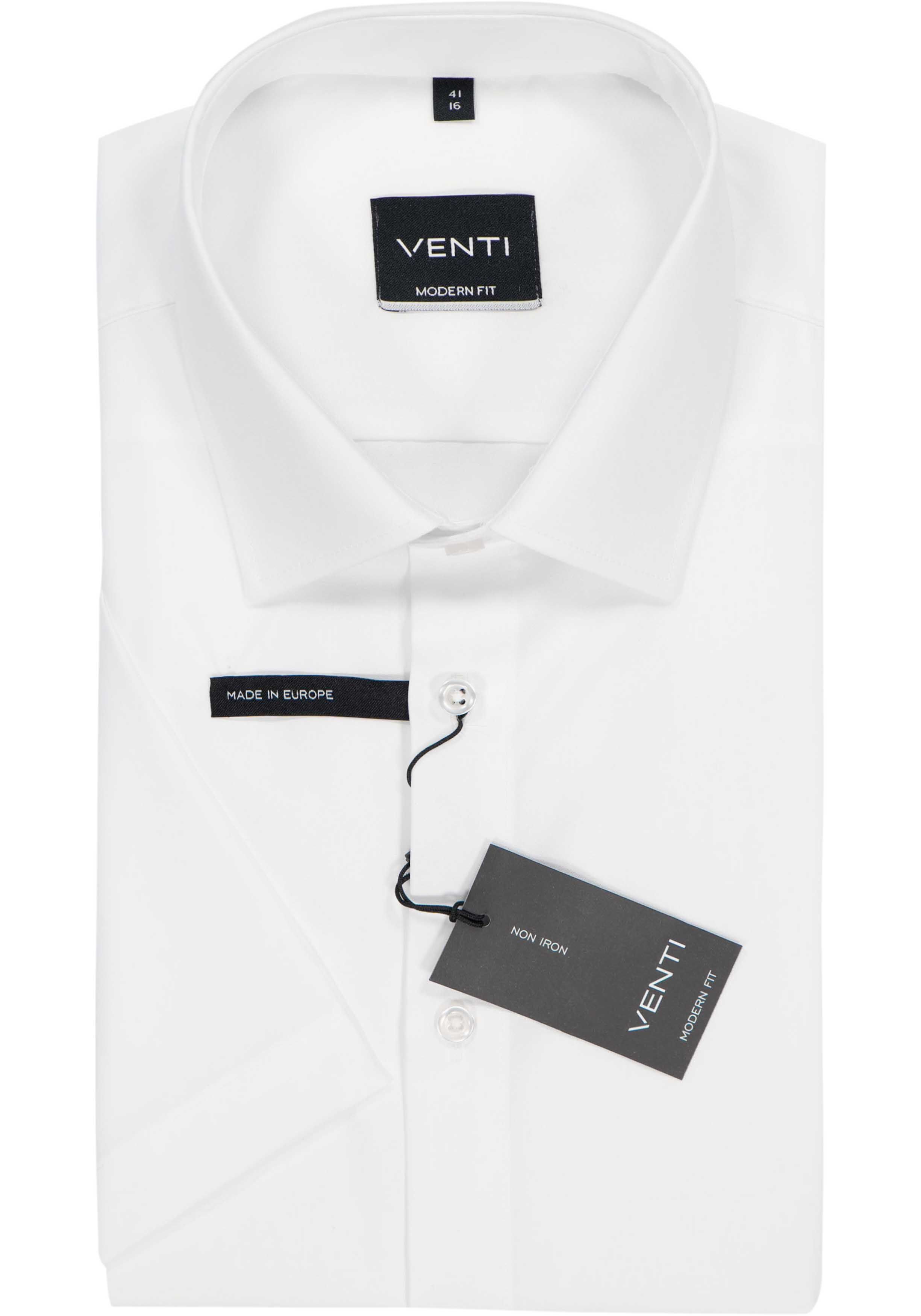 VENTI modern fit overhemd, korte mouw, wit