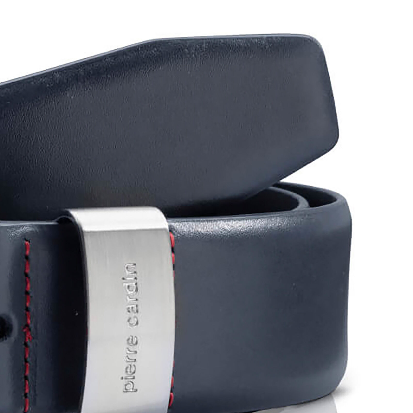 PIERRE CARDIN leren heren riem, grijs