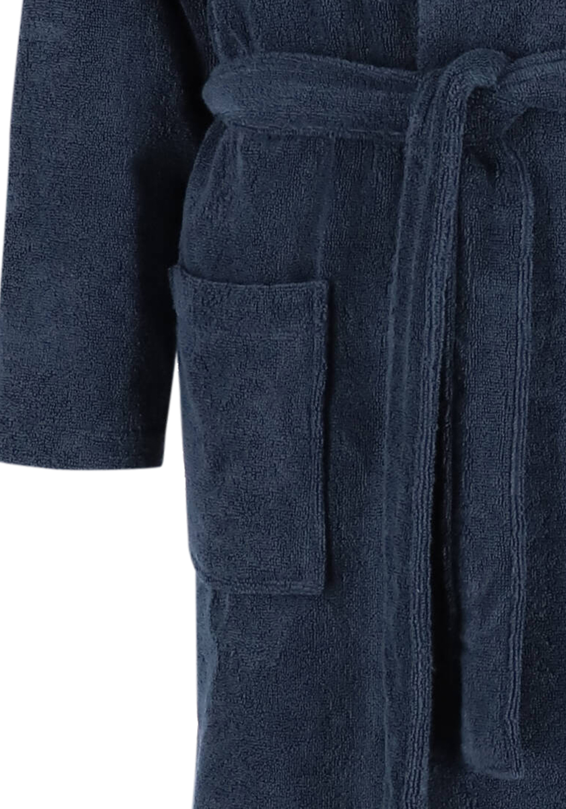 Tommy Hilfiger heren badjas, dik badstof met capuchon, blauw Tommy Hilfiger heren badjas, dik badstof met capuchon, blauw