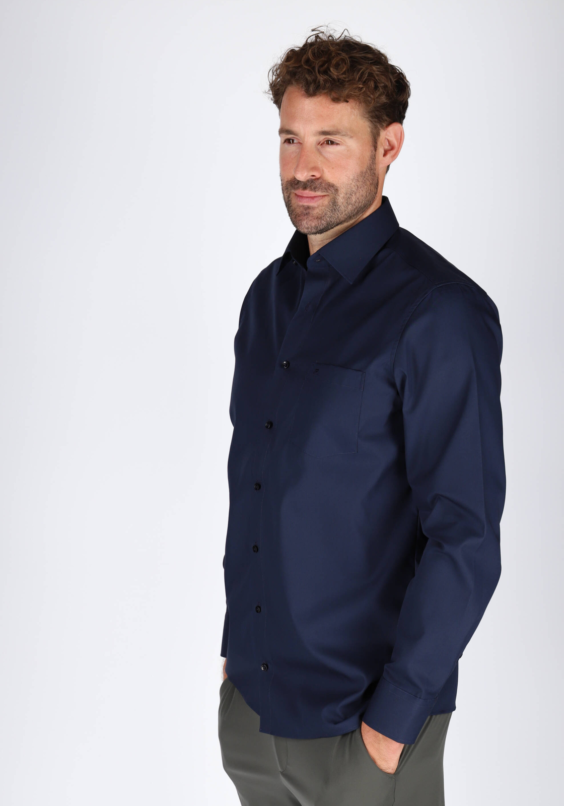 03-4060031264297-hemdvoorhem-Shoot_Auke_898076_Casa_Moda-tm_juni_2028-basis-006050-116_HR CASA MODA comfort fit overhemd, marine blauw