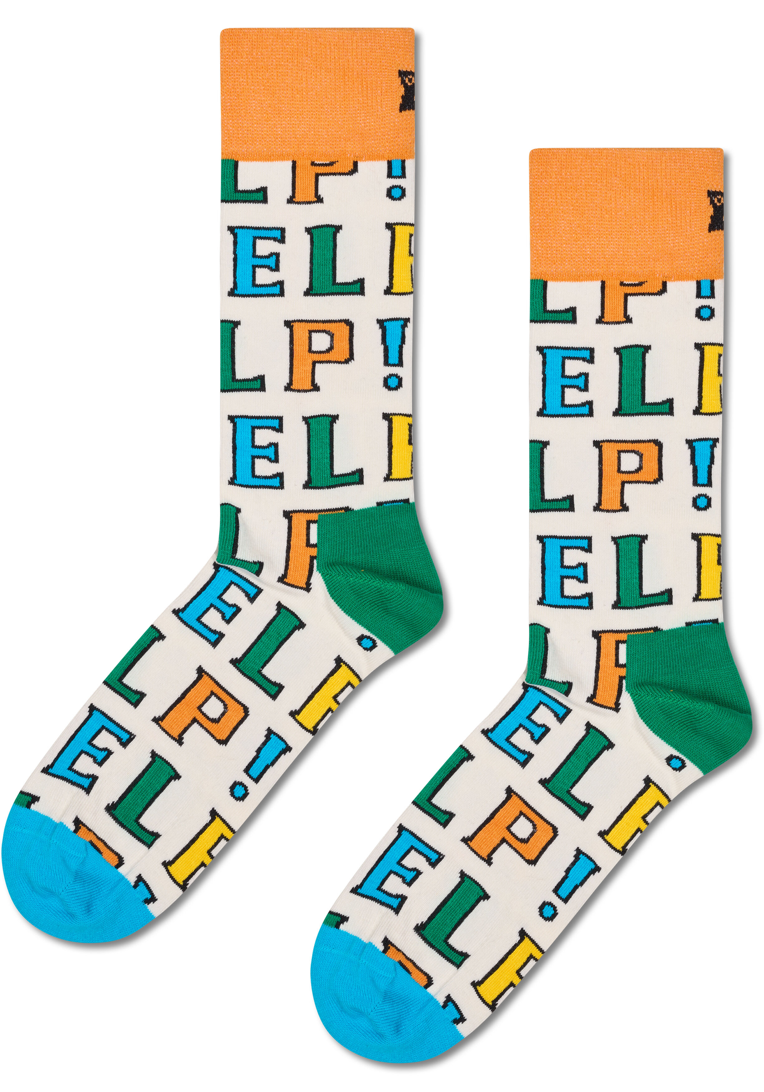 Happy Socks The Beatles Help! Sock, unisex sokken, wit