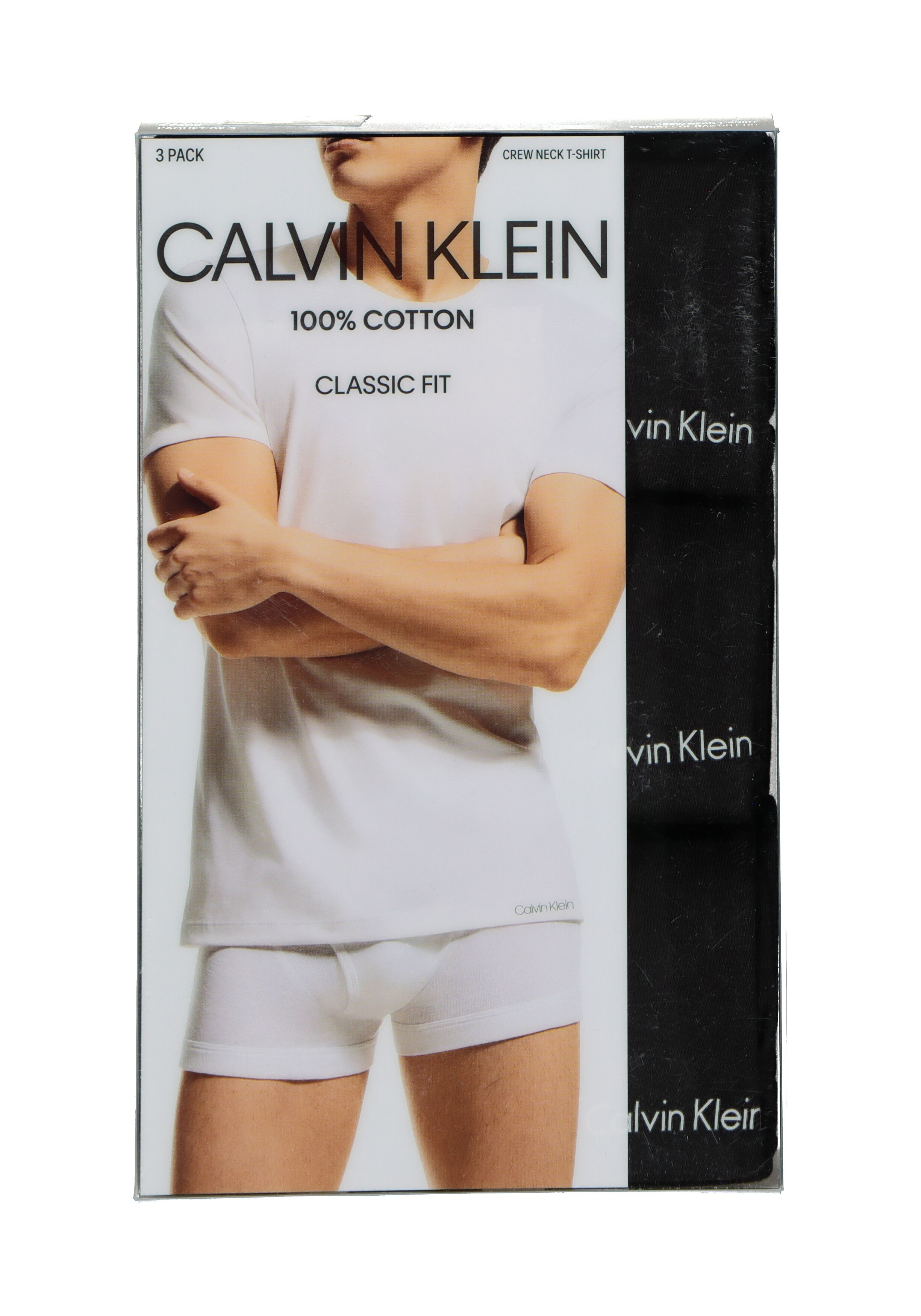Calvin Klein Cotton Classics crew neck T-shirt (3-pack), heren T-shirts O-hals, zwart