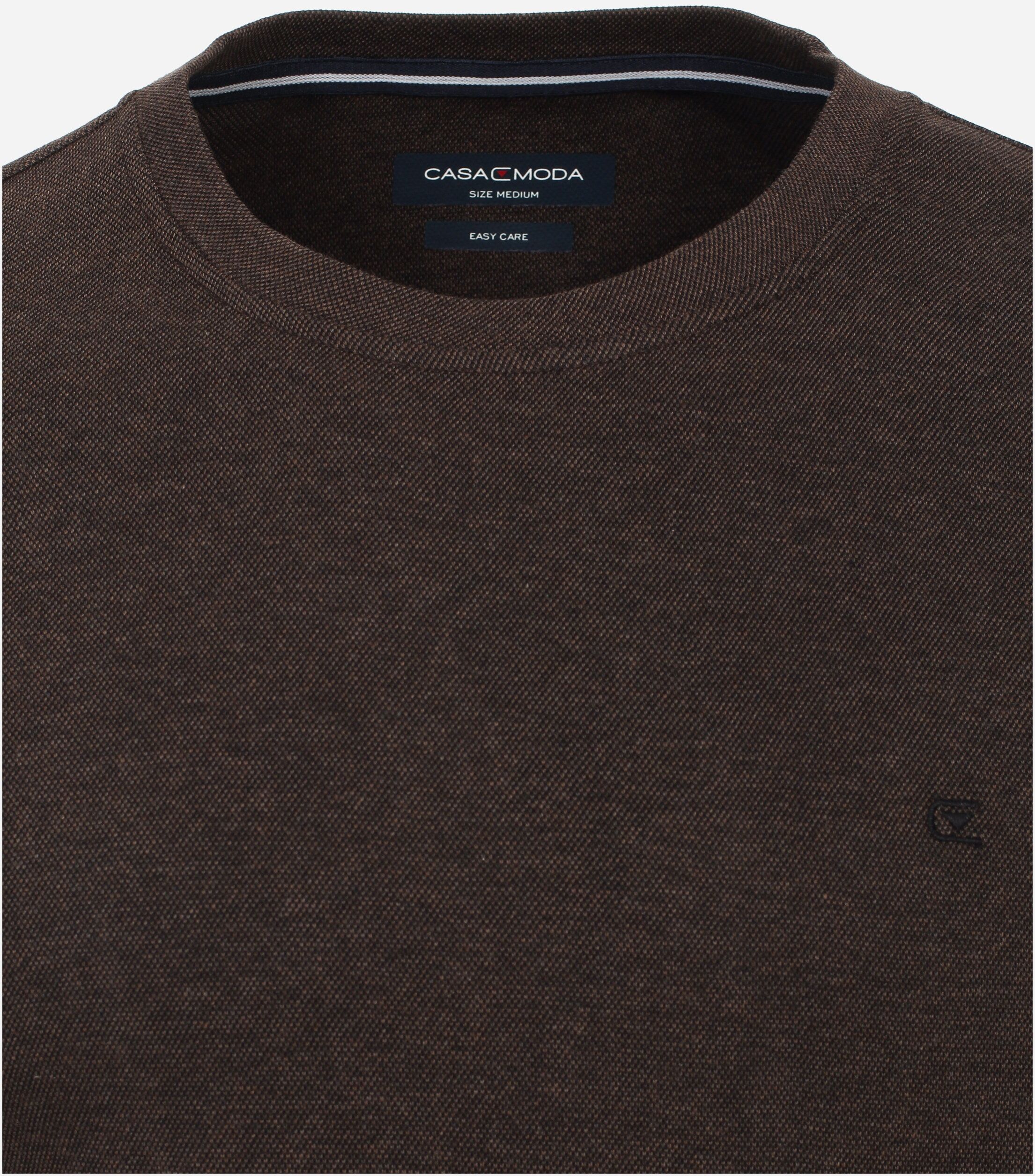 CASA MODA comfort fit T-shirt lange mouw, beige dessin