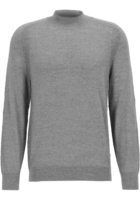 OLYMP modern fit trui katoen, turtleneck, zilvergrijs melange OLYMP modern fit trui katoen, turtleneck, zilvergrijs melange