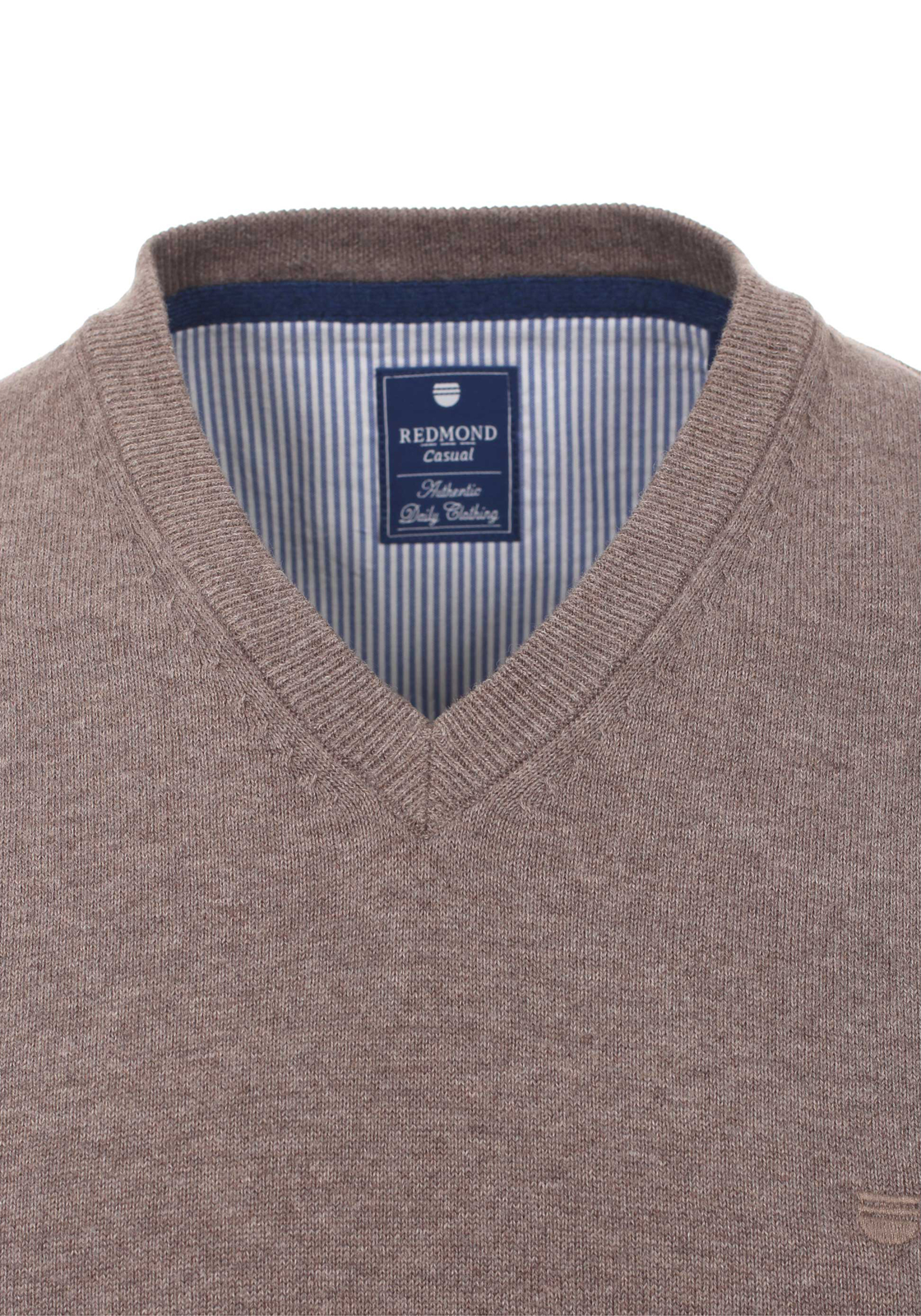 4-4049807809443-redmond-spencer_HR Redmond heren spencer katoen, V-hals, licht beige bruin