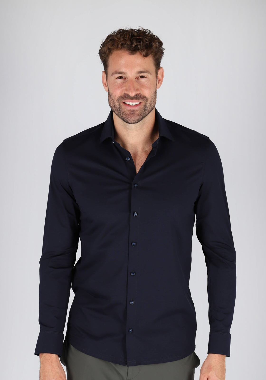 02-4063402319251-hemdvoorhem-Shoot_Auke_898105_Olymp-tm_juni_2028-basis-2008-64-18_HR OLYMP Level 5 24/Seven body fit overhemd, marine blauw tricot