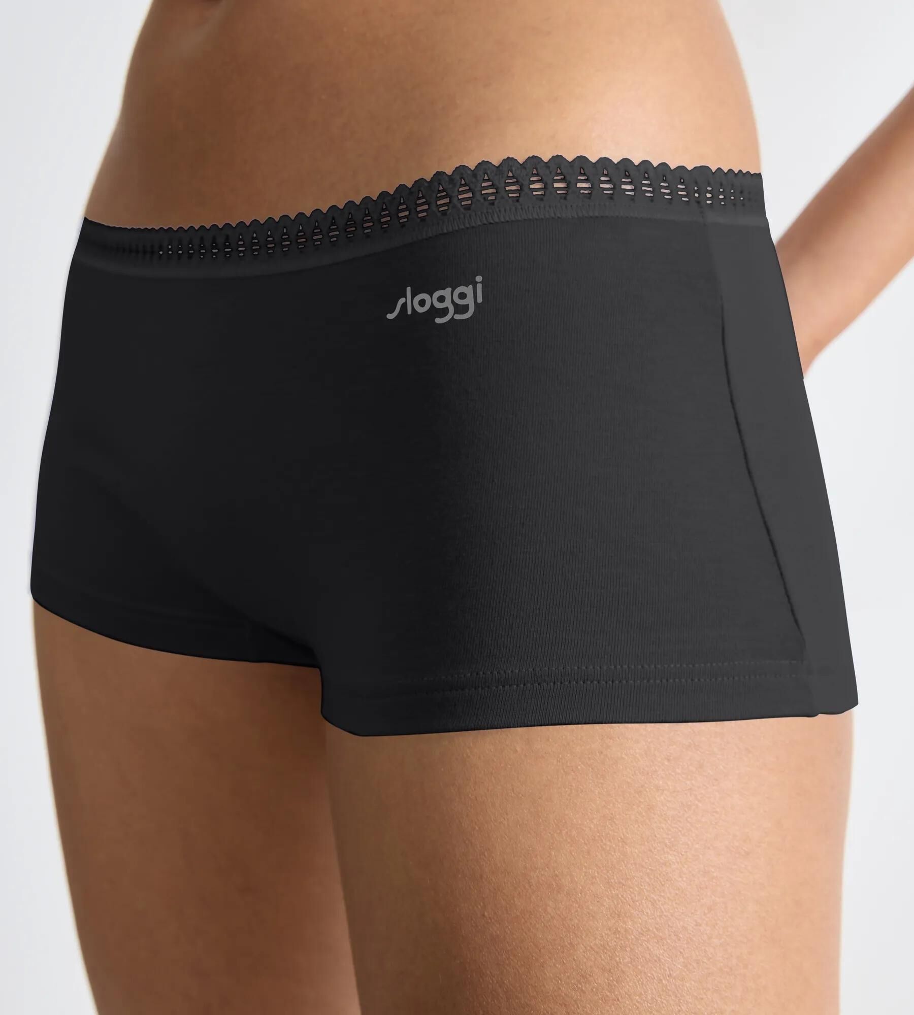 Sloggi Women GO Crush Short (3-pack), dames boxer, zwart