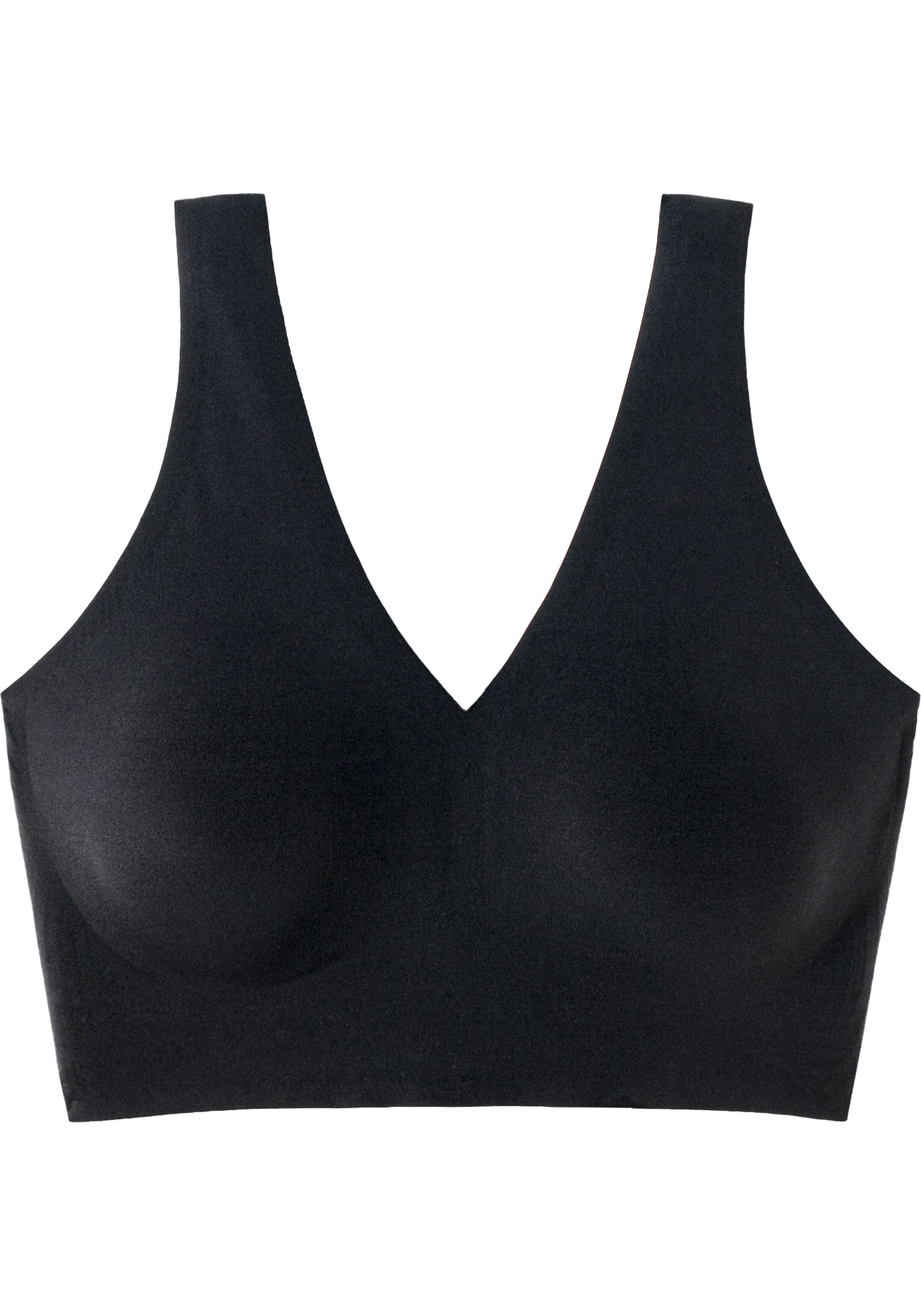 SCHIESSER Invisible Soft dames bralette, met uitneembare cups, zwart