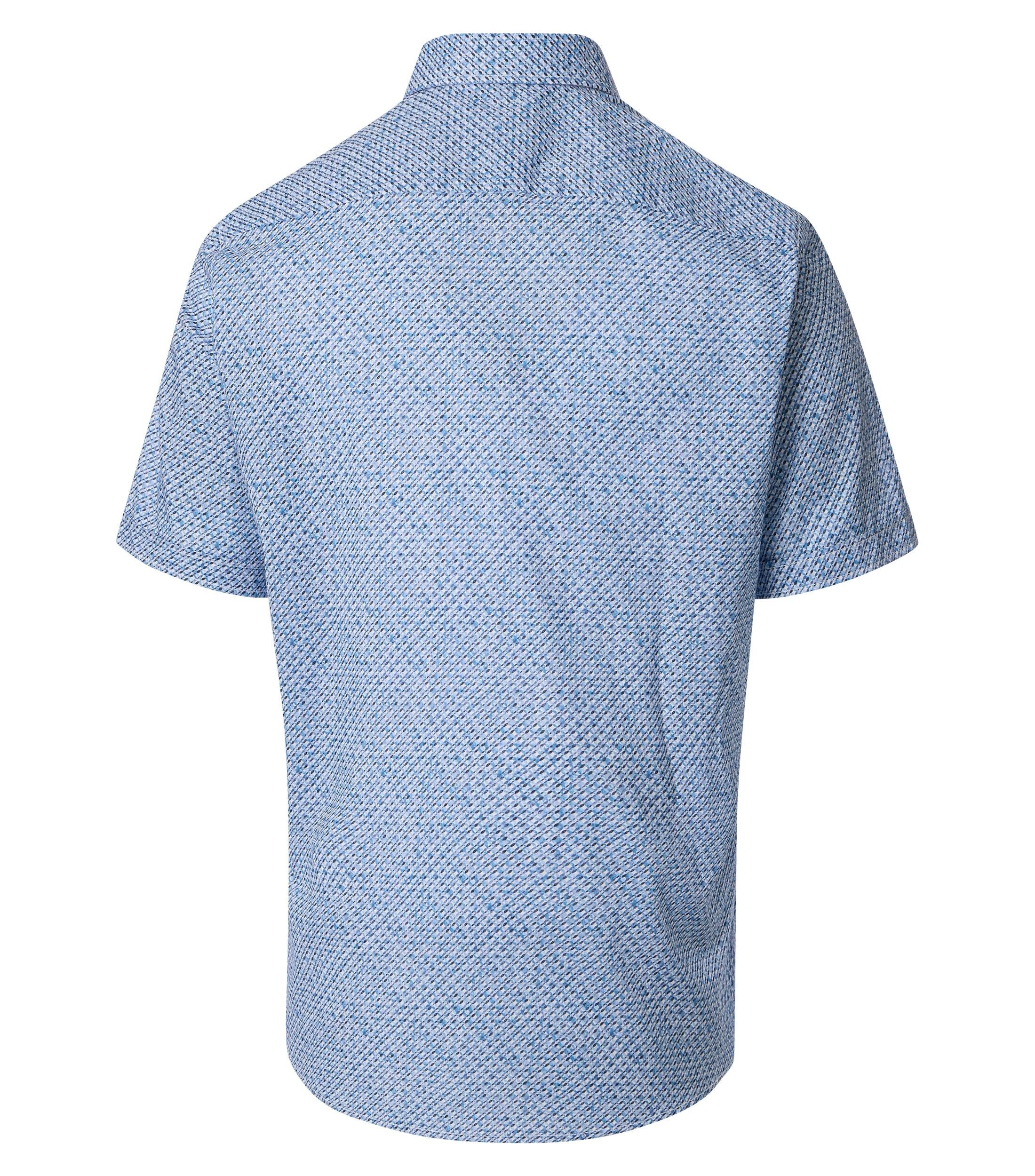 CASA MODA Sport casual fit overhemd, chambray, wit met blauw dessin
