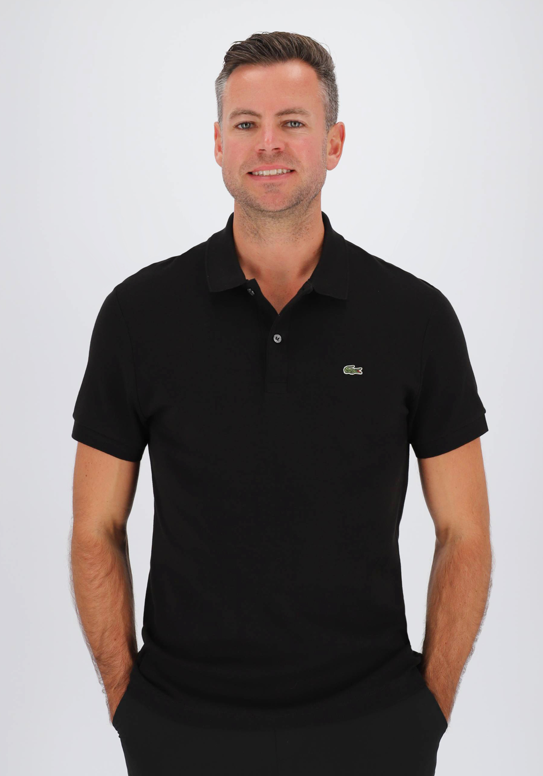 Lacoste Ultra Soft Polo Regular Fit, zwart Lacoste Ultra Soft Polo Regular Fit, zwart