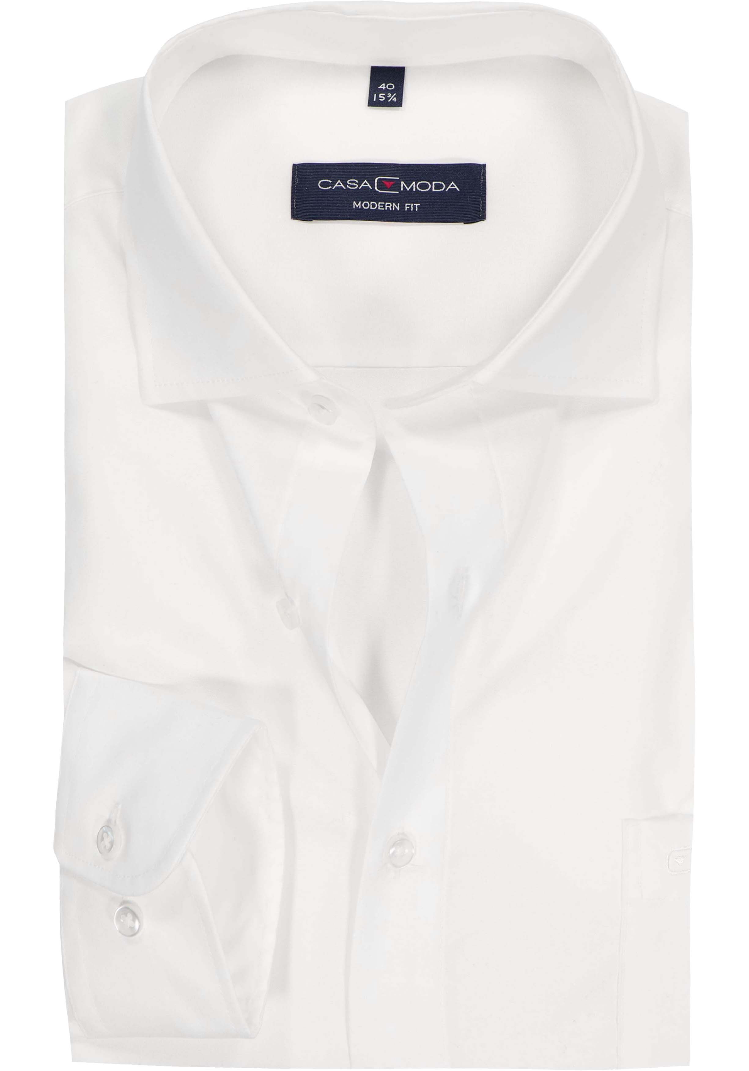 CASA MODA modern fit overhemd, mouwlengte 7, wit 