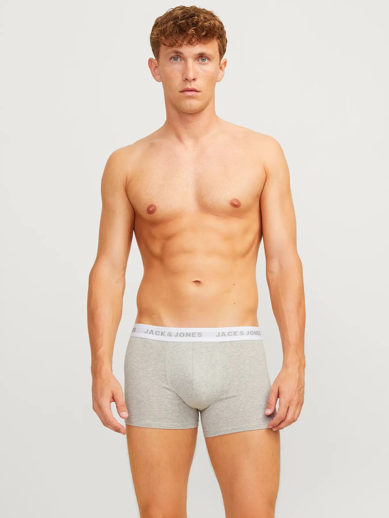 JACK & JONES Jacbasic trunks (7-pack), heren boxers, light grey melange dark grey melange & dark grey melange, navy blazer, navy blazer,