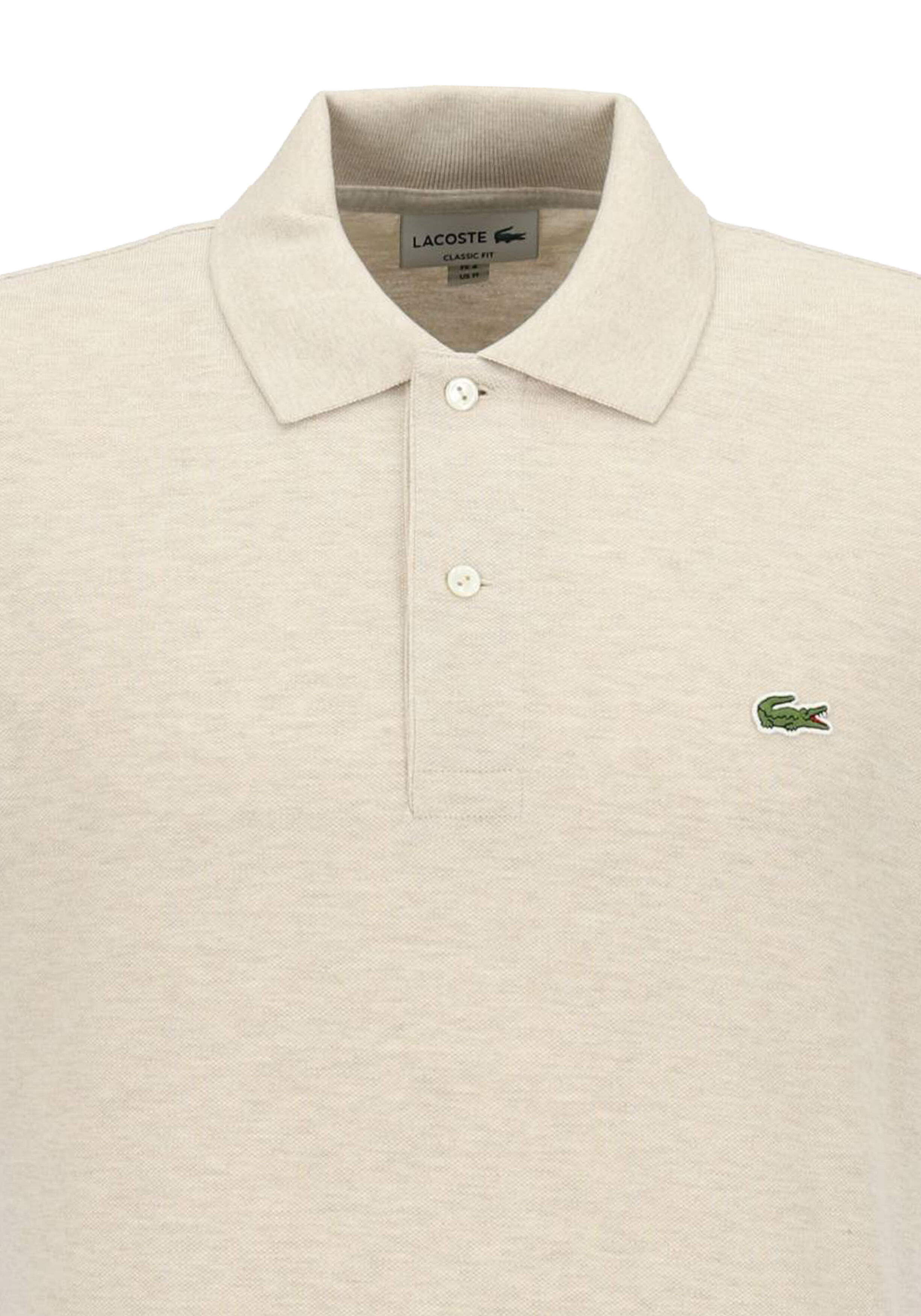 Lacoste Classic Fit polo, grijs beige