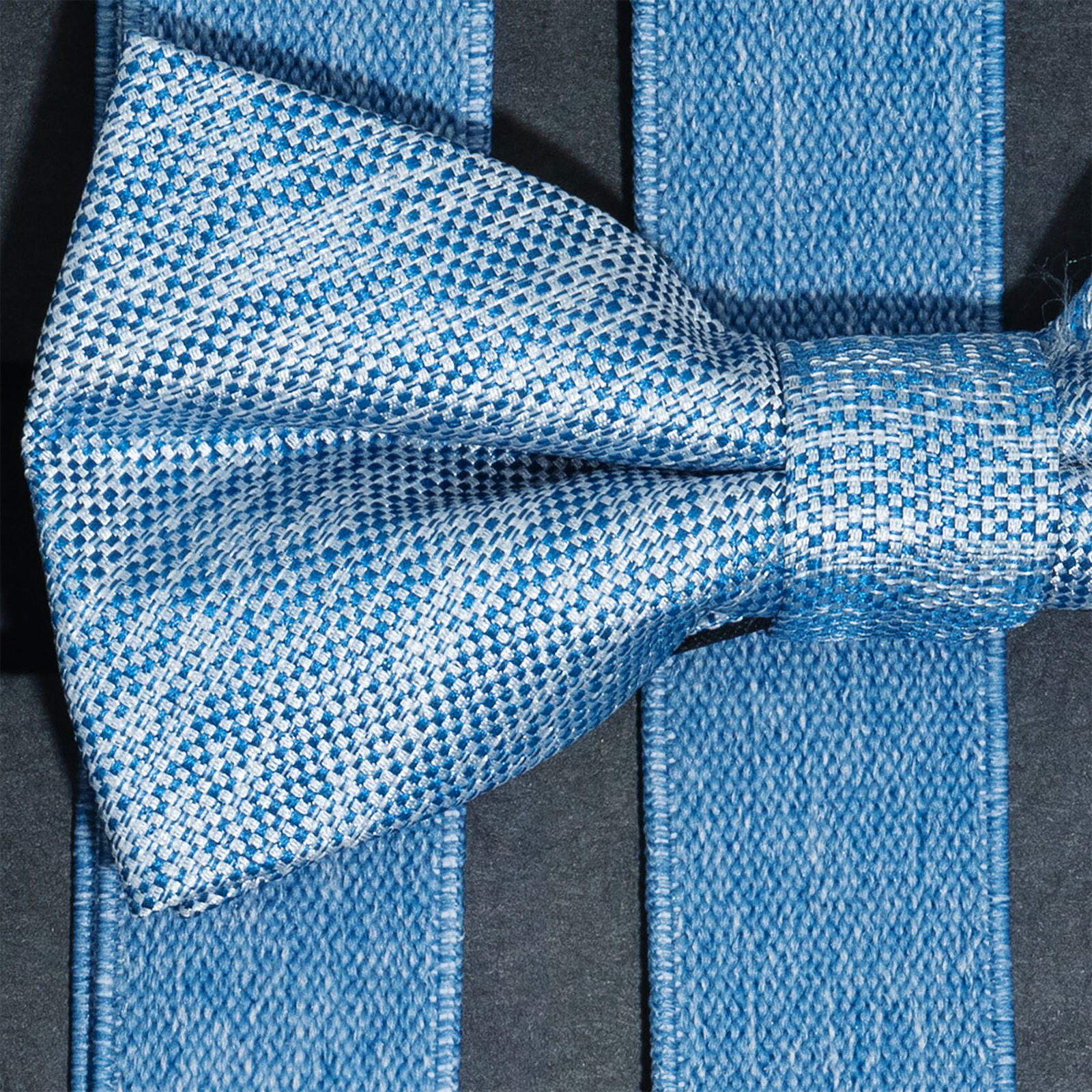 LINDENMANN heren bretels Y-vorm met strikje, blauw