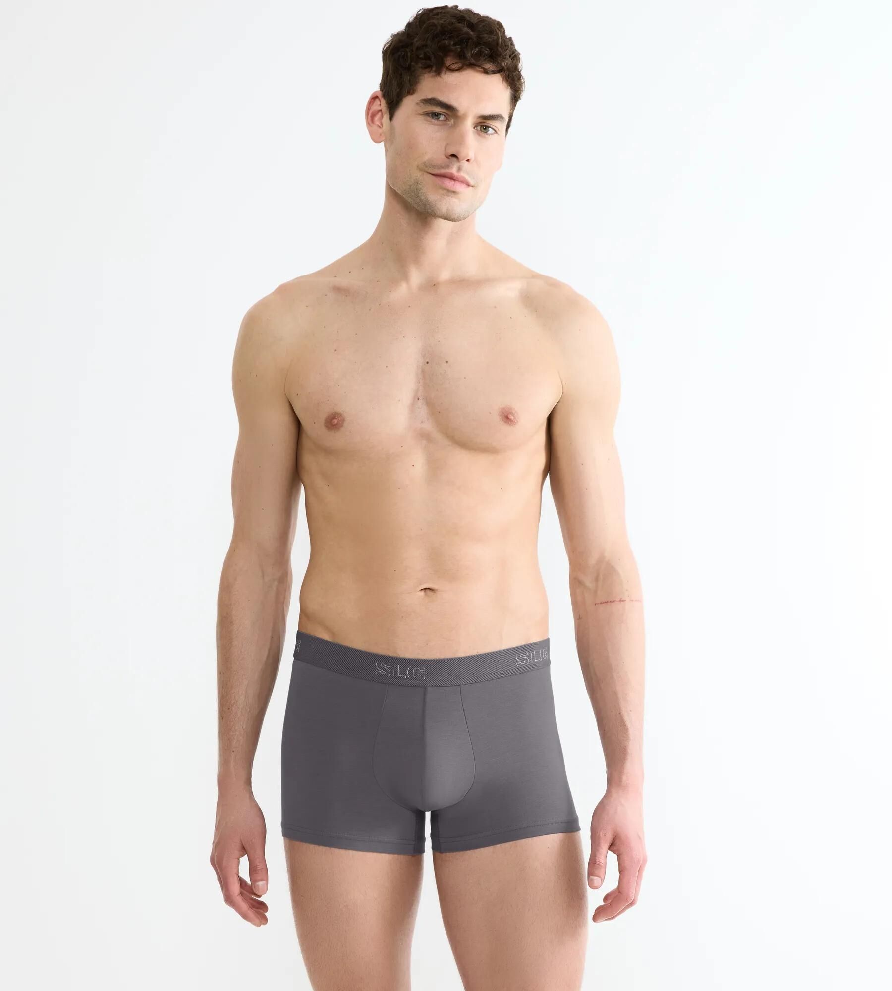 Sloggi Men SLG Base Trunk, heren boxershorts korte pijp (2-pack), middengrijs