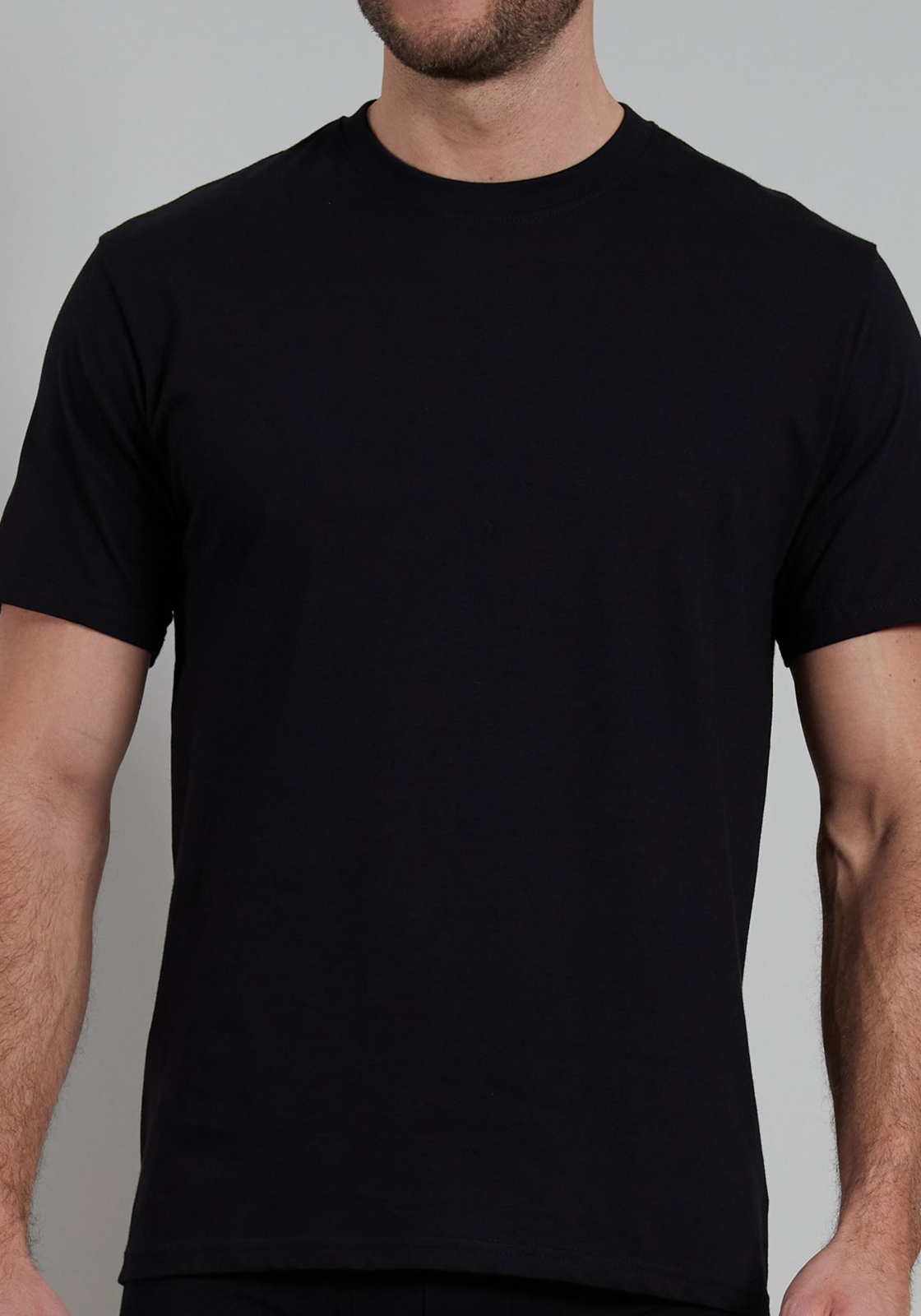 Gotzburg heren T-shirts regular fit O-hals (2-pack), zwart Gotzburg heren T-shirts regular fit O-hals (2-pack), zwart