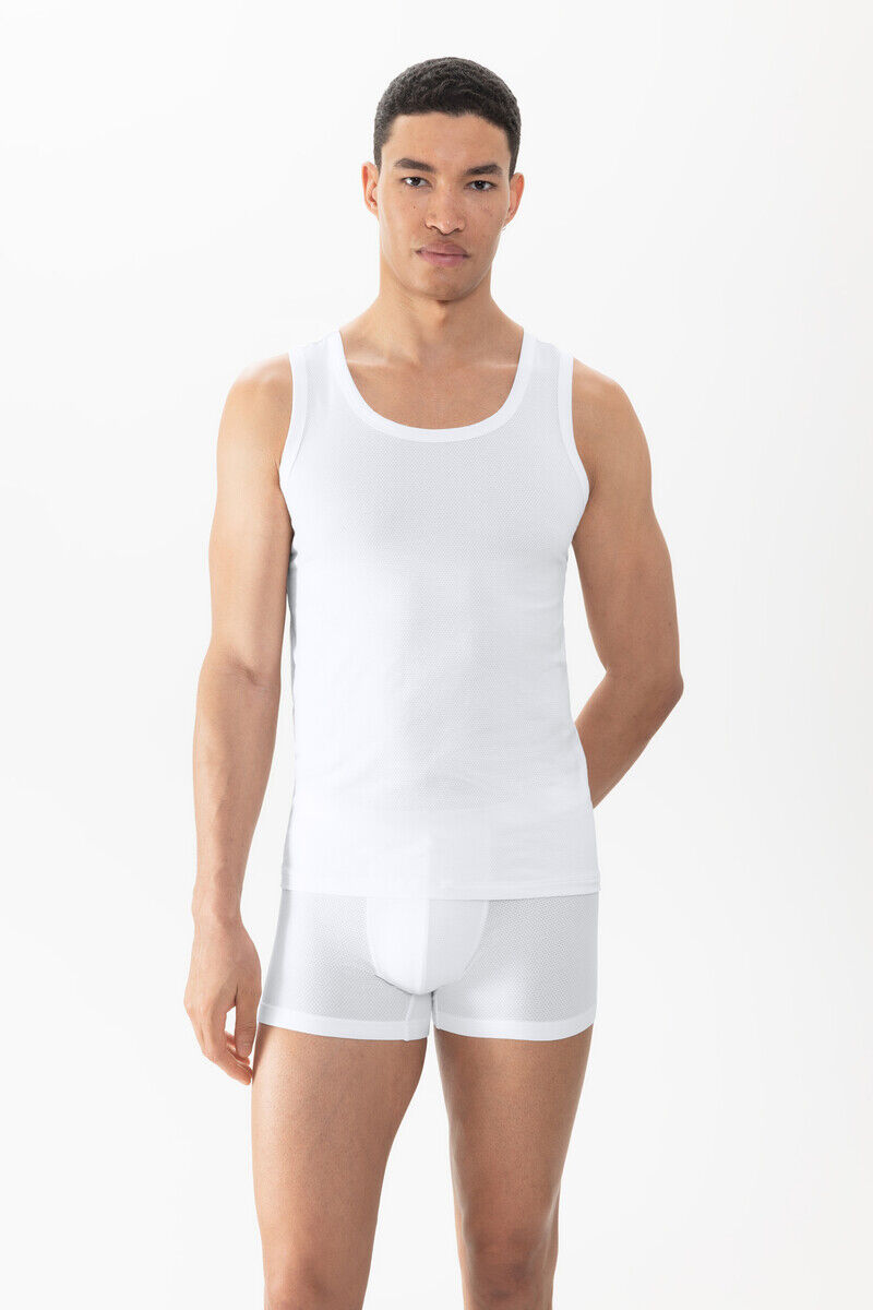 Mey heren tank top Mey Dry Cotton Breeze, singlet, wit