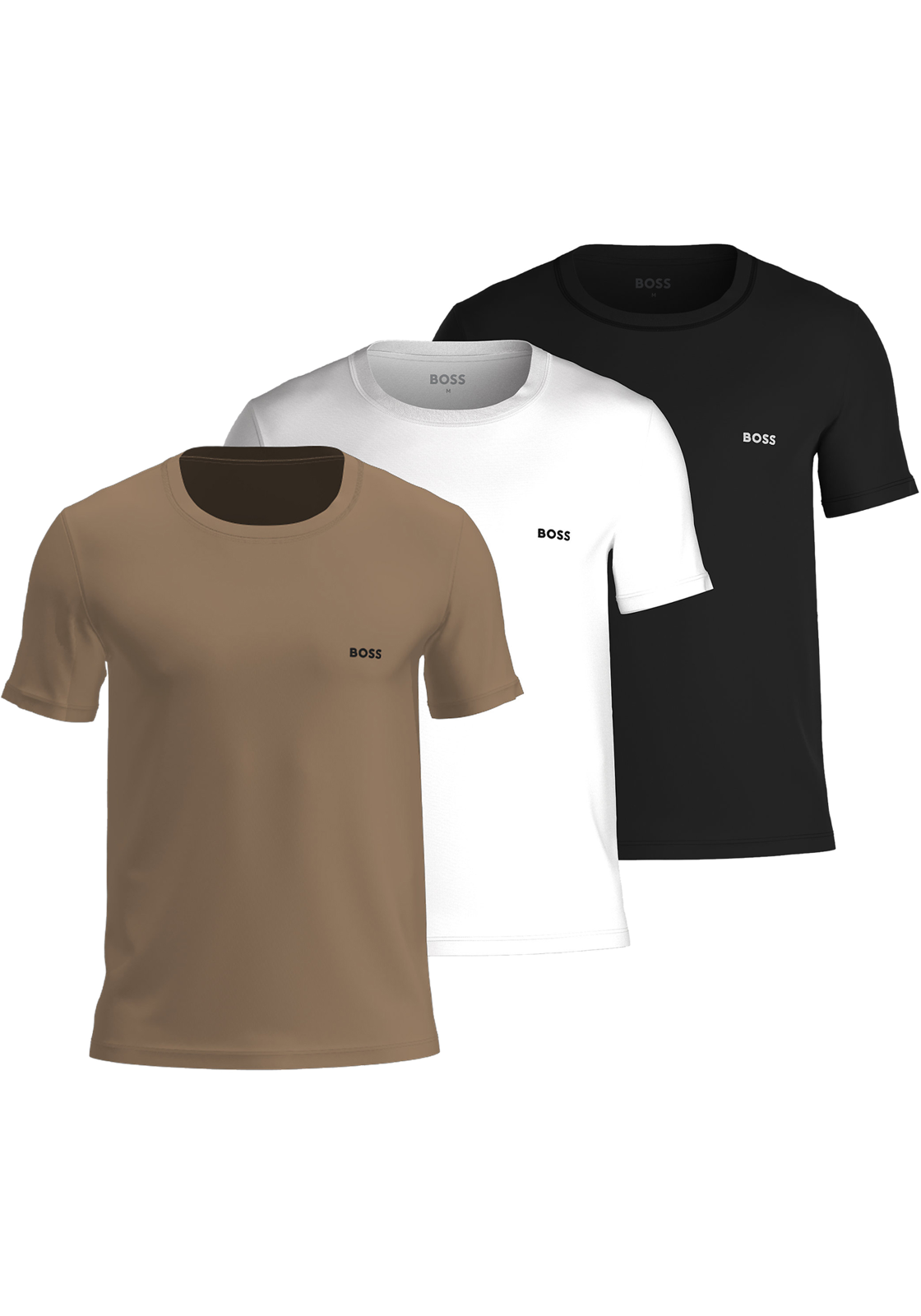 1-4063539866239-50475284-265-tshirts-hugo_boss_HR HUGO BOSS Classic T-shirts regular fit (3-pack), heren T-shirts O-hals, midden beige, zwart en wit